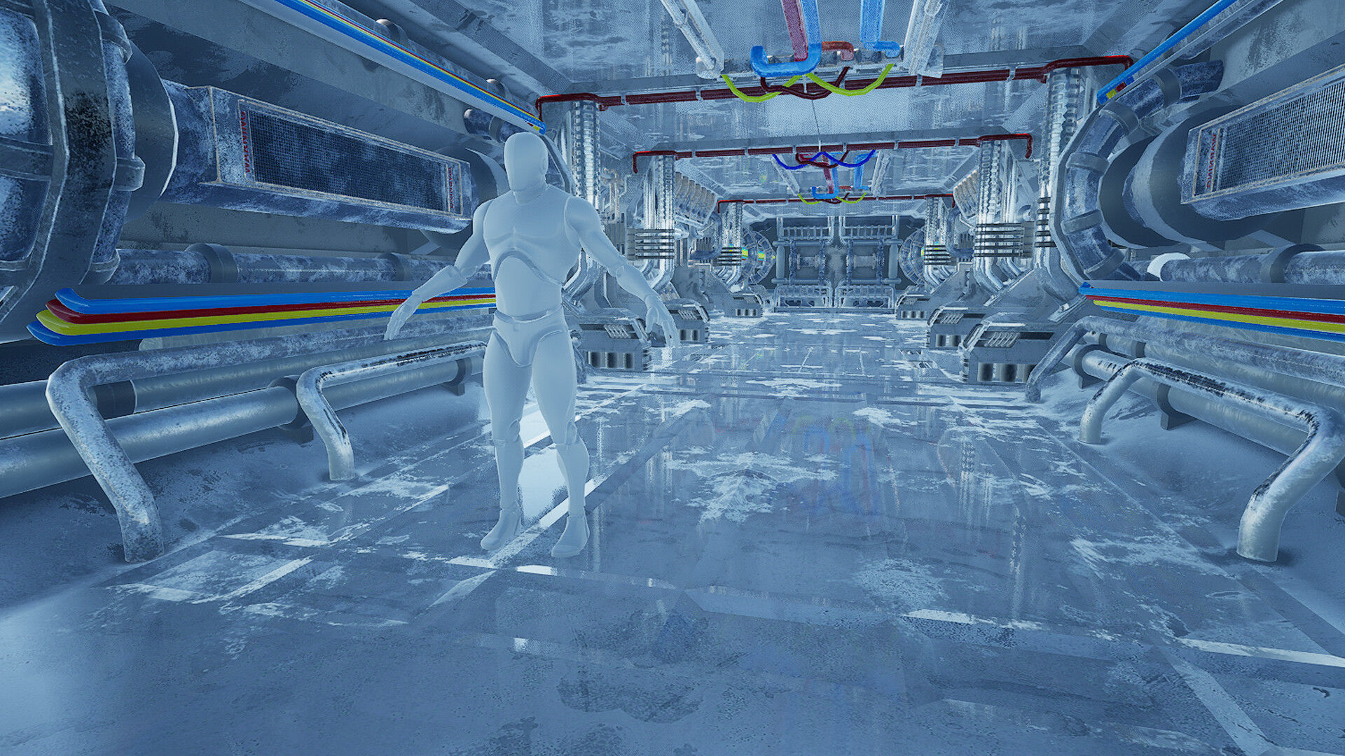 Scifi Corridor Orbit - Unreal Engine Project Low-poly 3D model_6