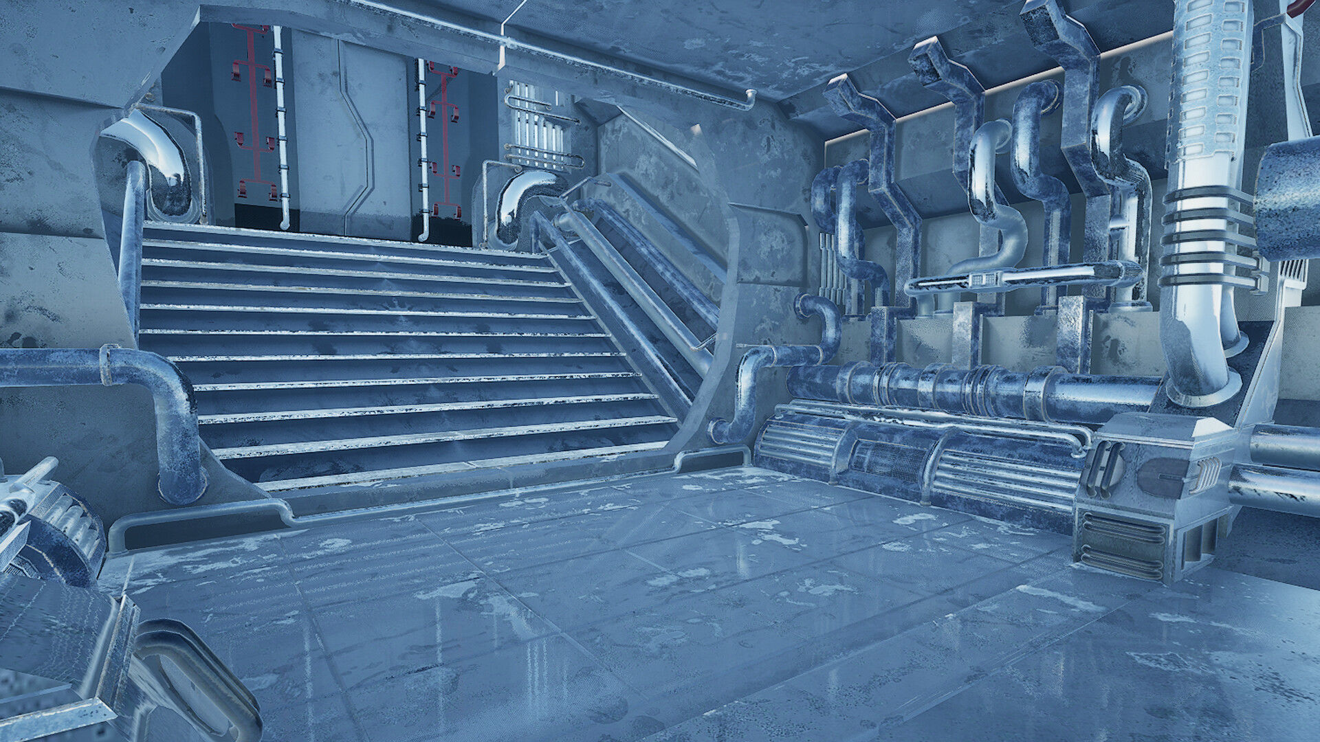 Scifi Corridor Orbit - Unreal Engine Project Low-poly 3D model_10
