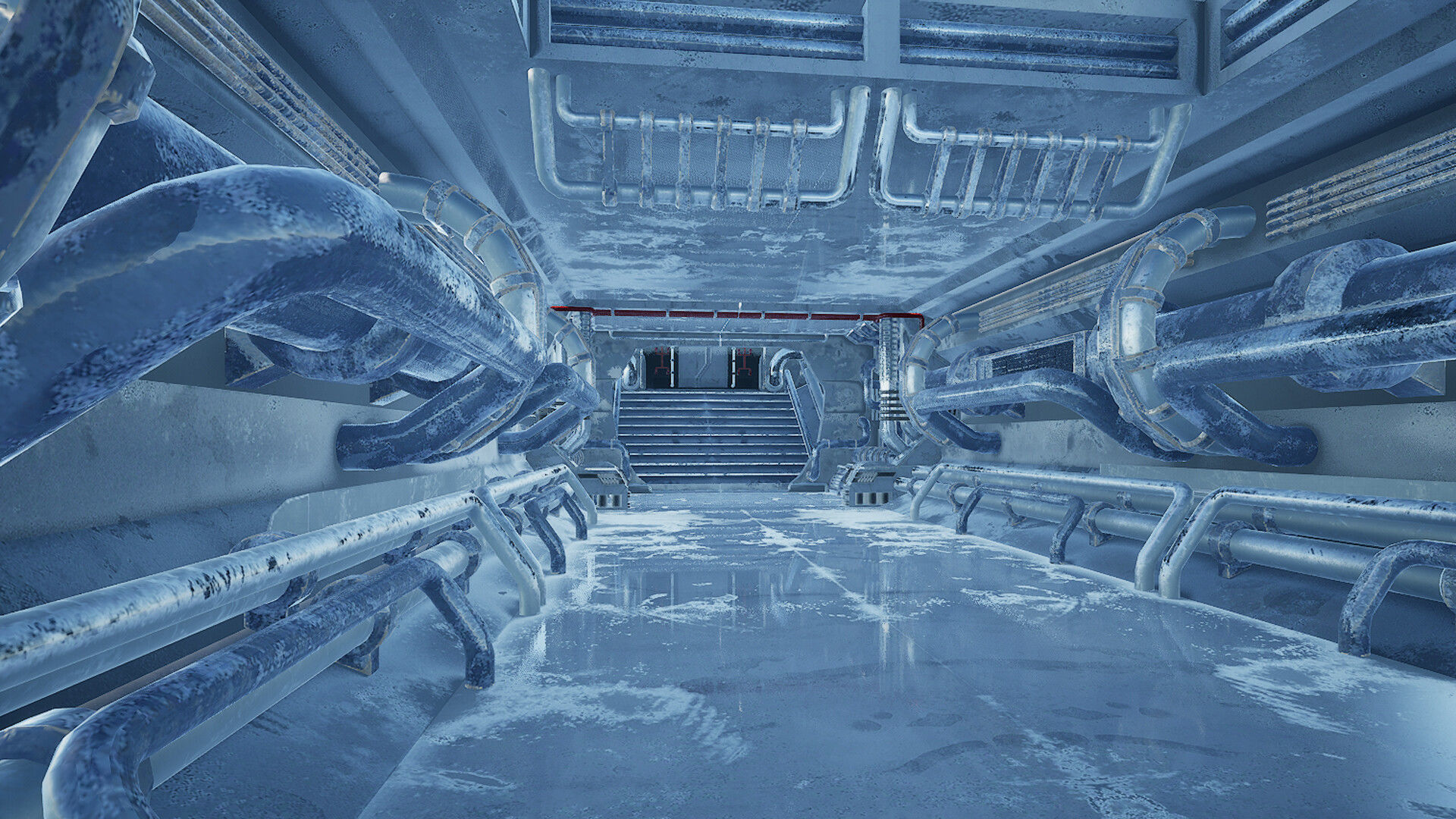 Scifi Corridor Orbit - Unreal Engine Project Low-poly 3D model_9