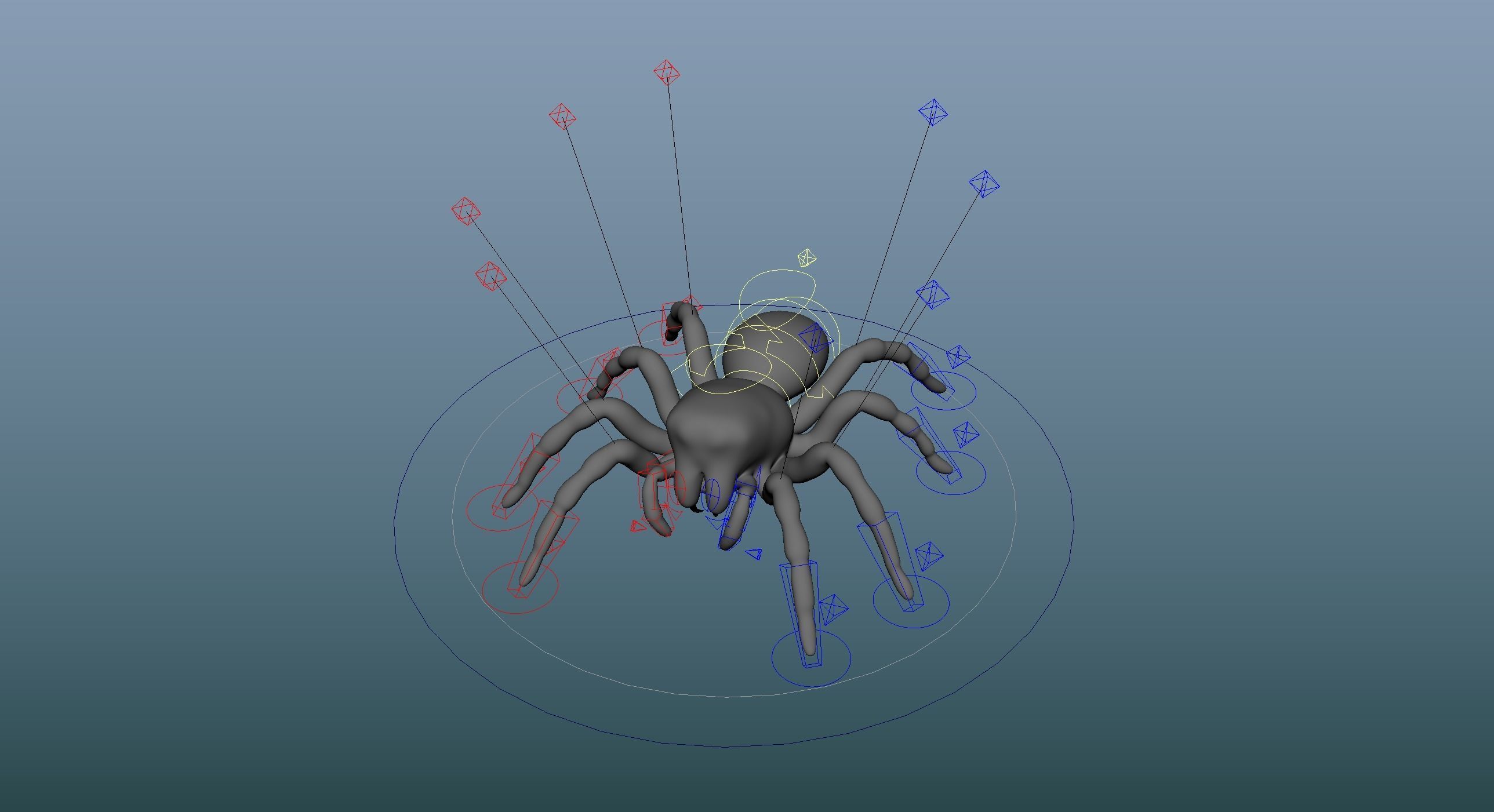 Jumping Spider Low-poly 3D model_1