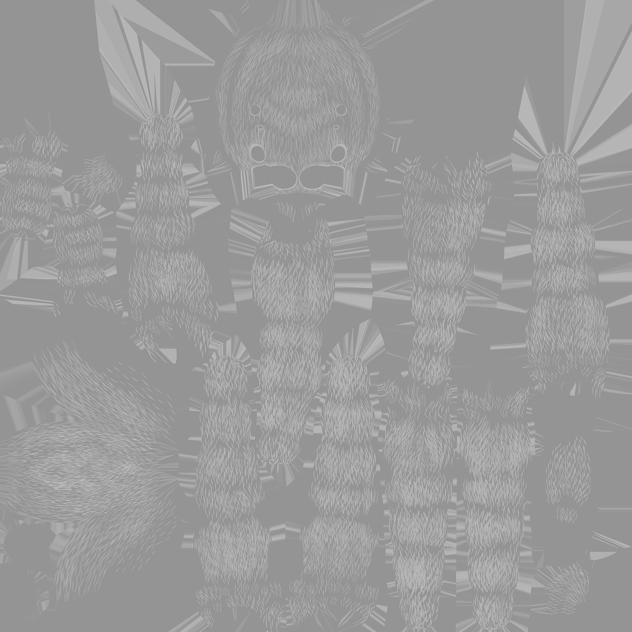 Jumping Spider Low-poly 3D model_16