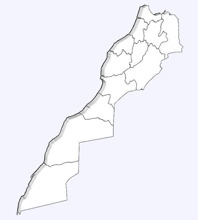 Moroccan 3D Map 3D model_4