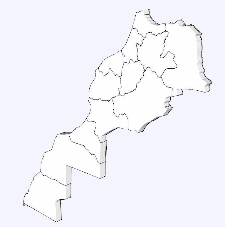 Moroccan 3D Map 3D model_1