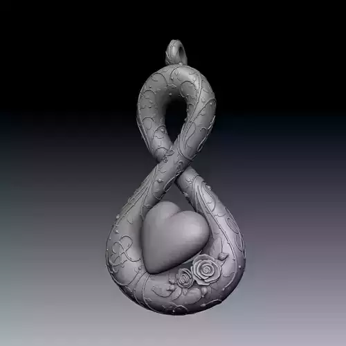 INFINITY LOVE SYMBOL  NECKLACE KEYCHAIN  VALENTINE DAY GIFT