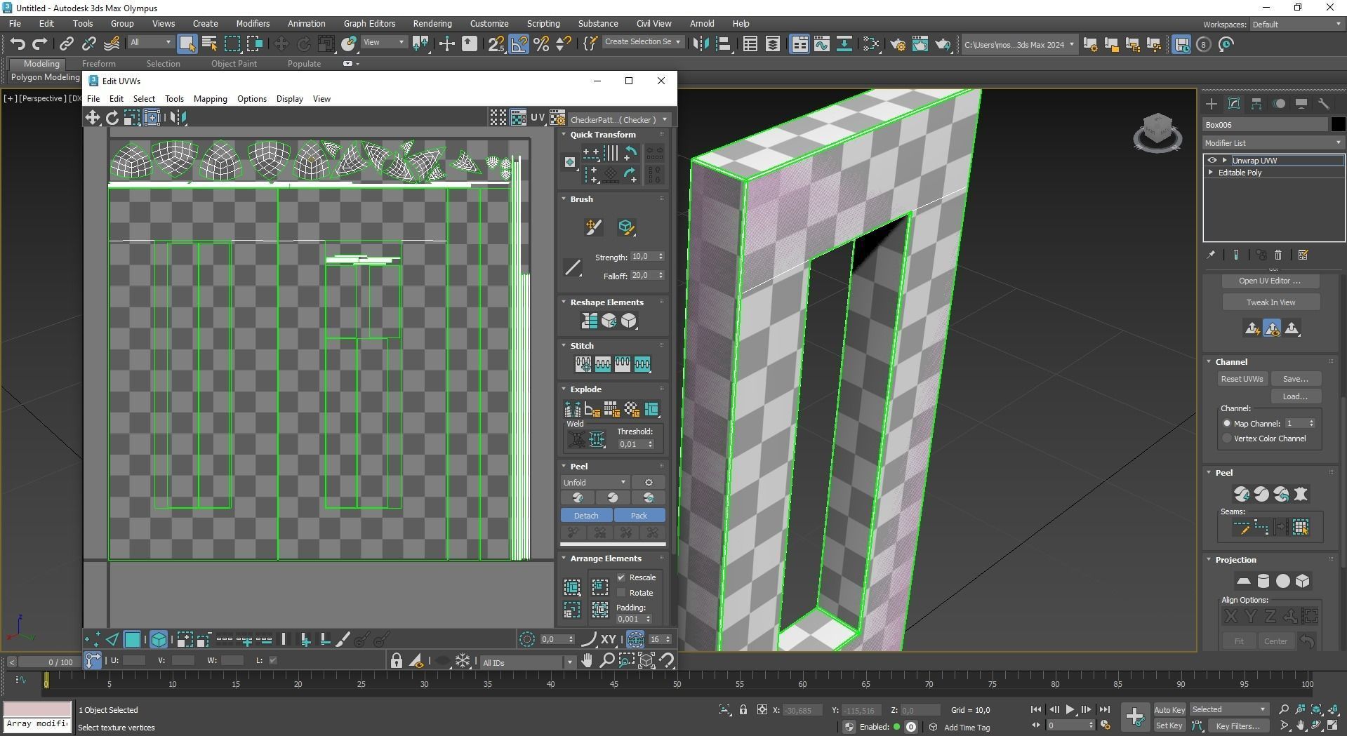 Coffee table Low-poly 3D model_1