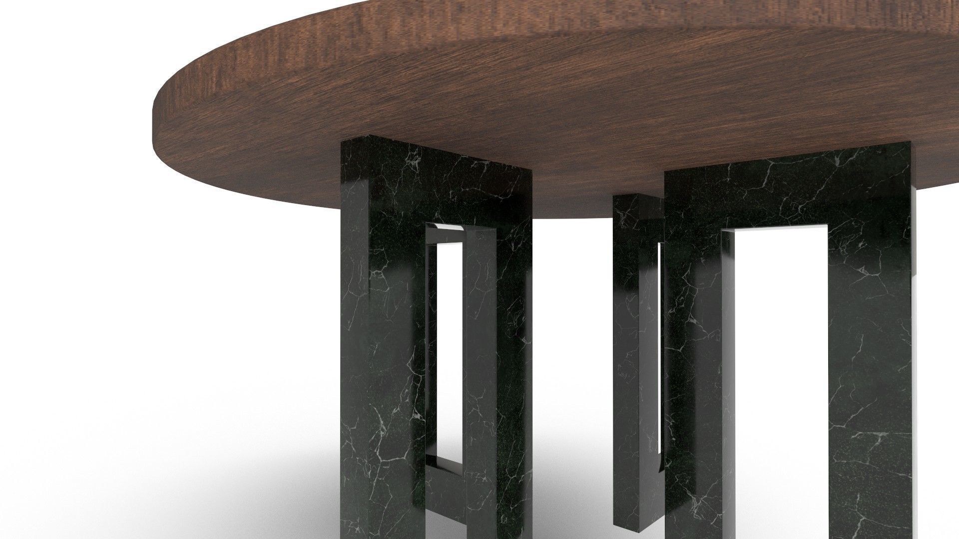 Coffee table Low-poly 3D model_3