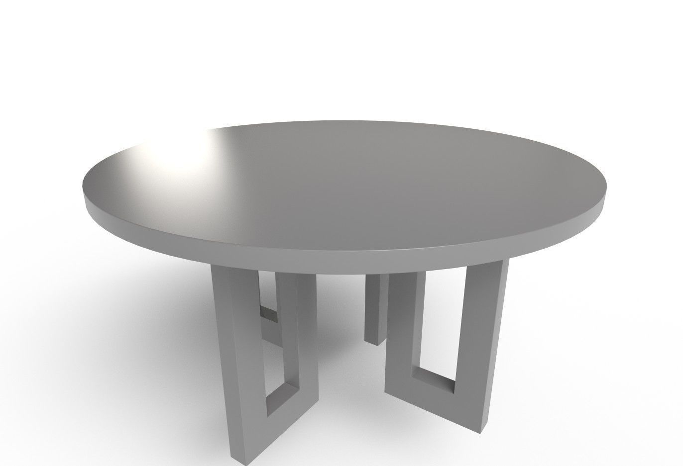 Coffee table Low-poly 3D model_4