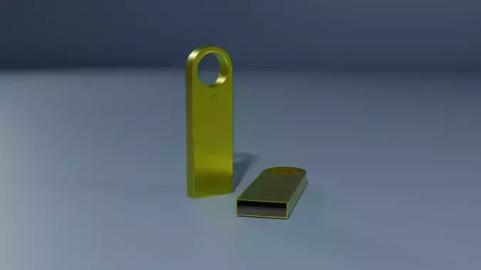 pendrive kingston Low-poly 3D model