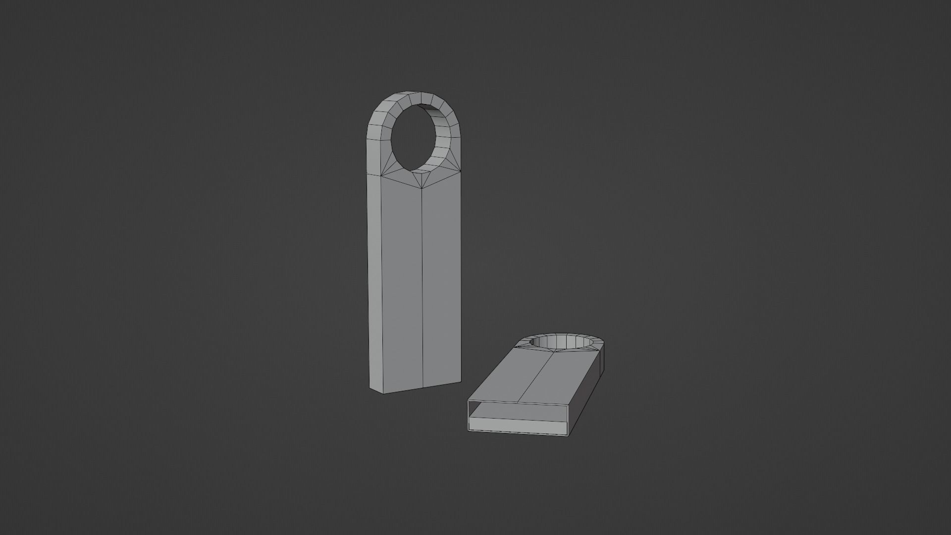 pendrive kingston Low-poly 3D model_2