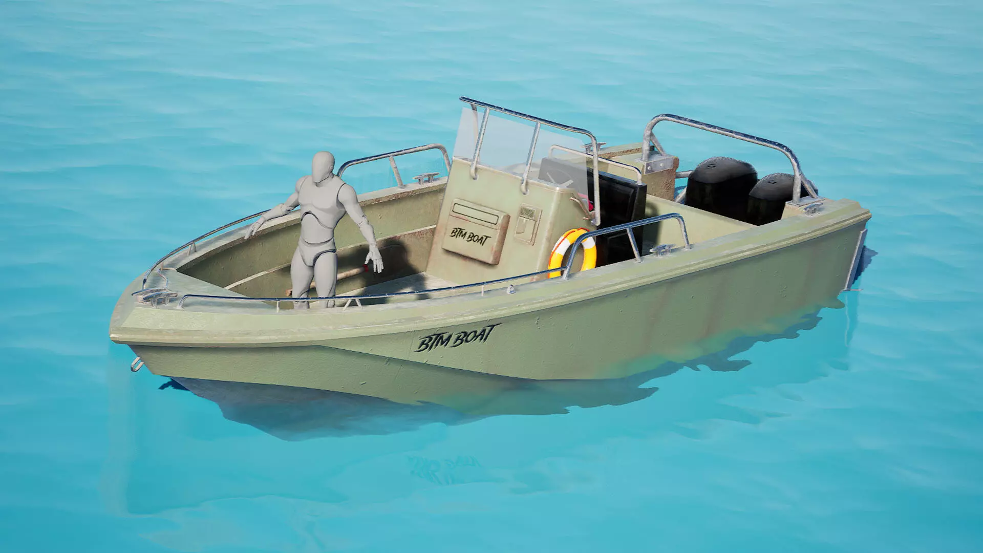 Btm Boat v2 - Unreal Engine Project Low-poly 3D model_0