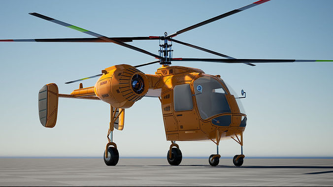 ZBL KA36 Helicopter - Unreal Engine Project Low-poly 3D model