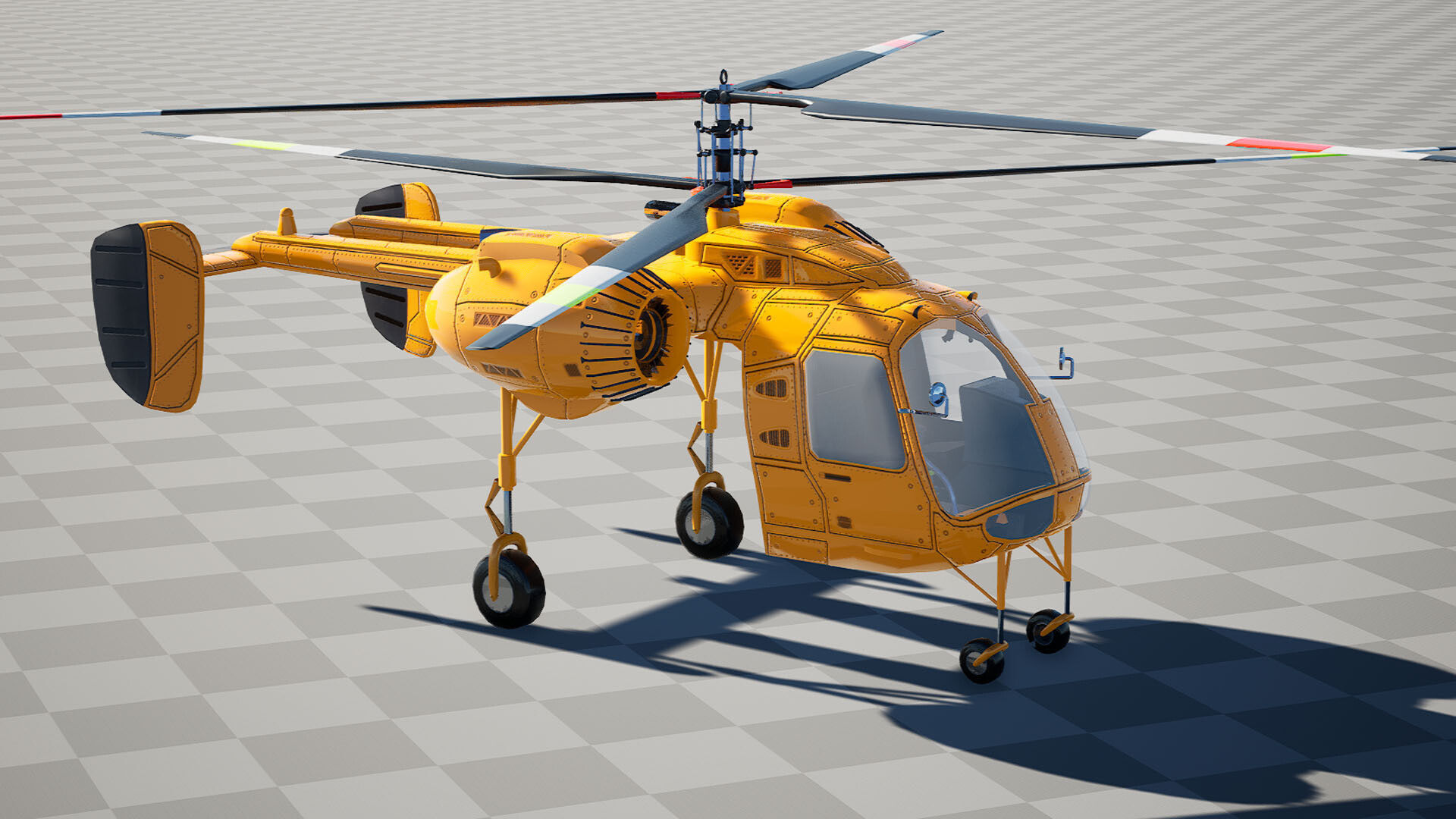 ZBL KA36 Helicopter - Unreal Engine Project Low-poly 3D model_6