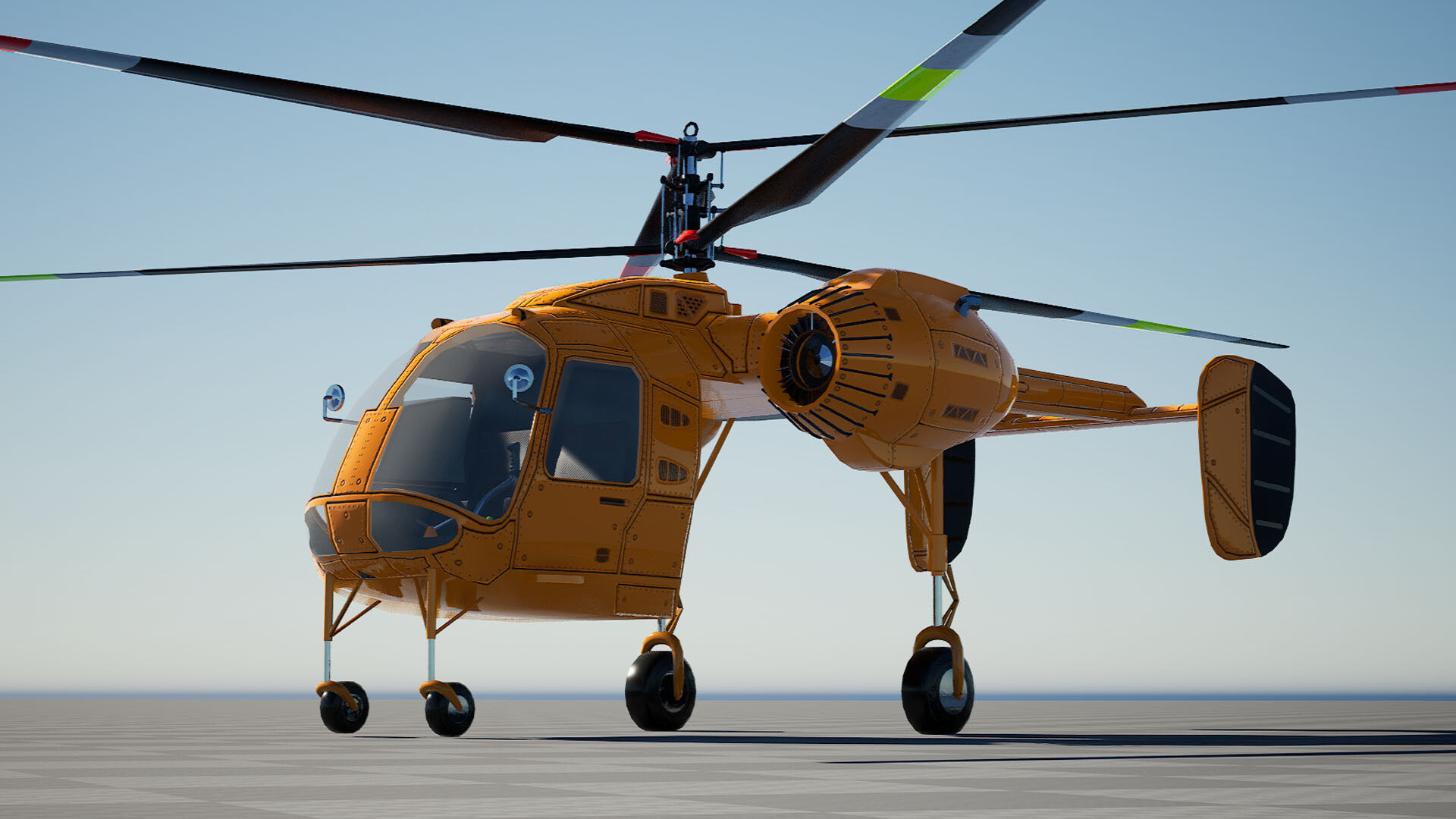 ZBL KA36 Helicopter - Unreal Engine Project Low-poly 3D model_2