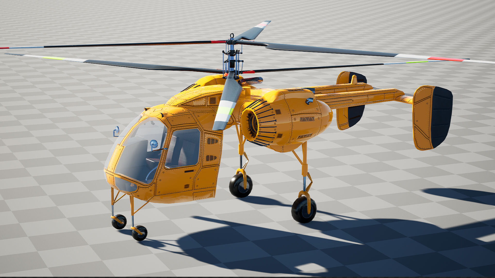 ZBL KA36 Helicopter - Unreal Engine Project Low-poly 3D model_4