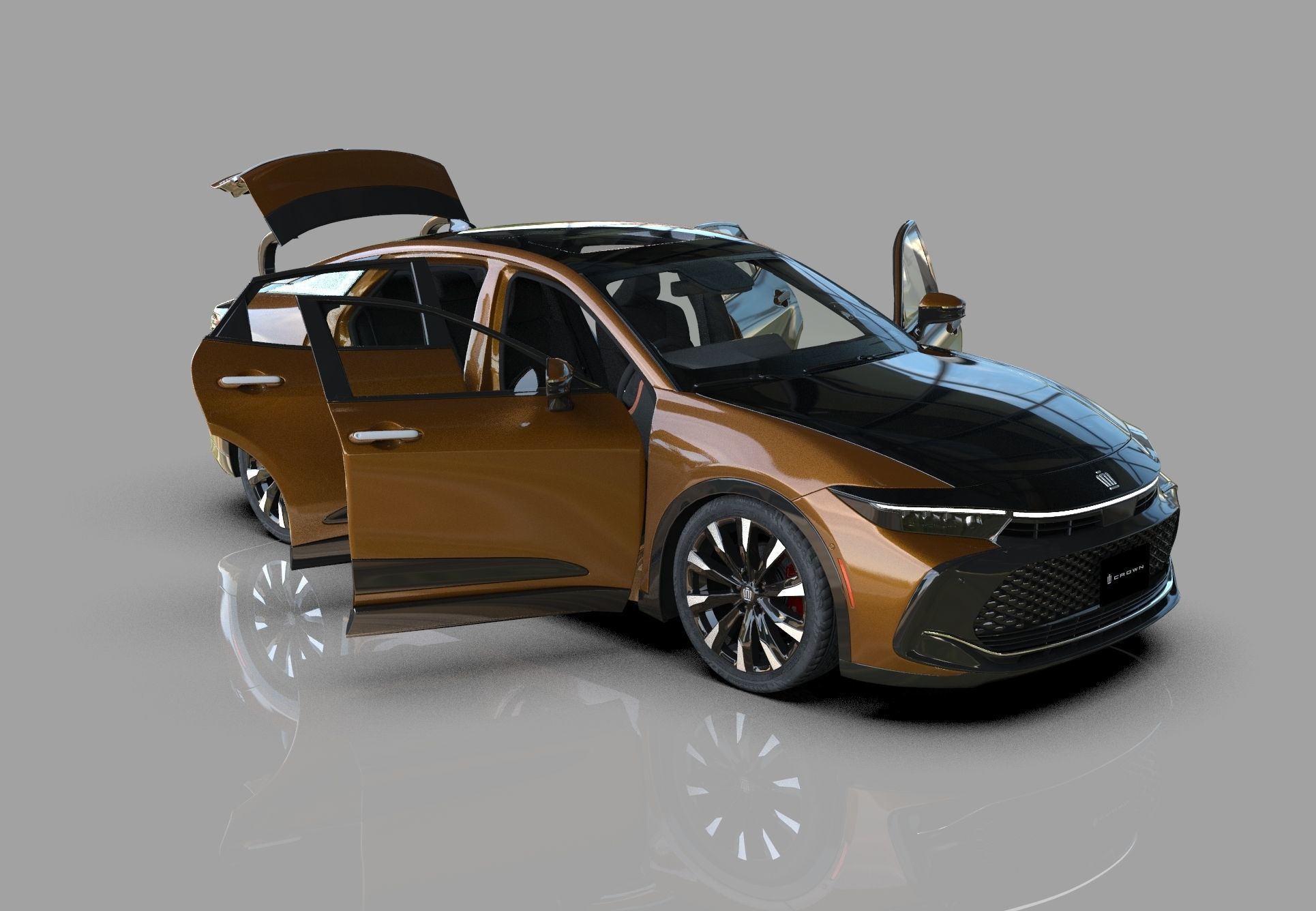 Toyota Crown Cross 2022  HQ interior 3D model_17