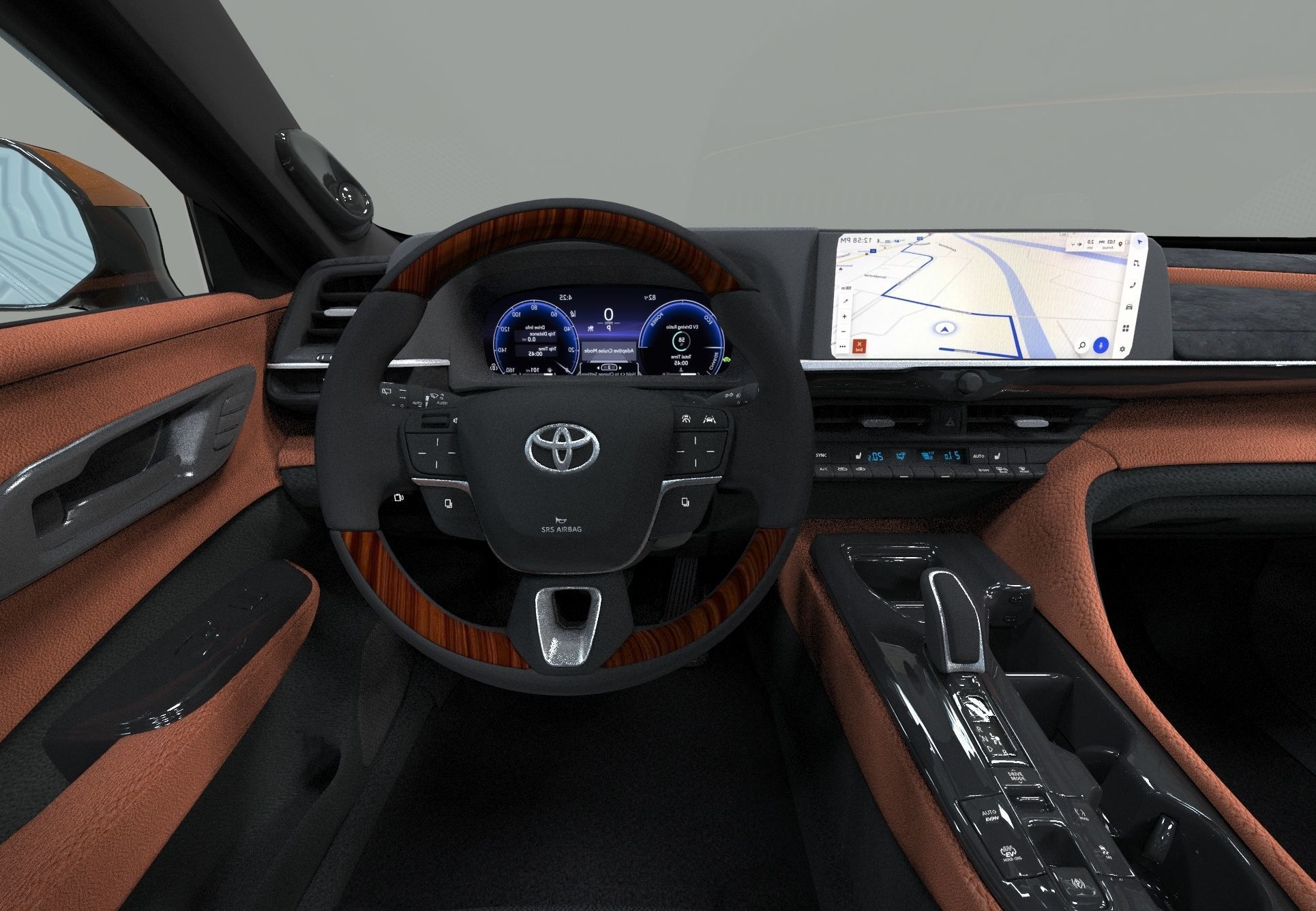 Toyota Crown Cross 2022  HQ interior 3D model_43