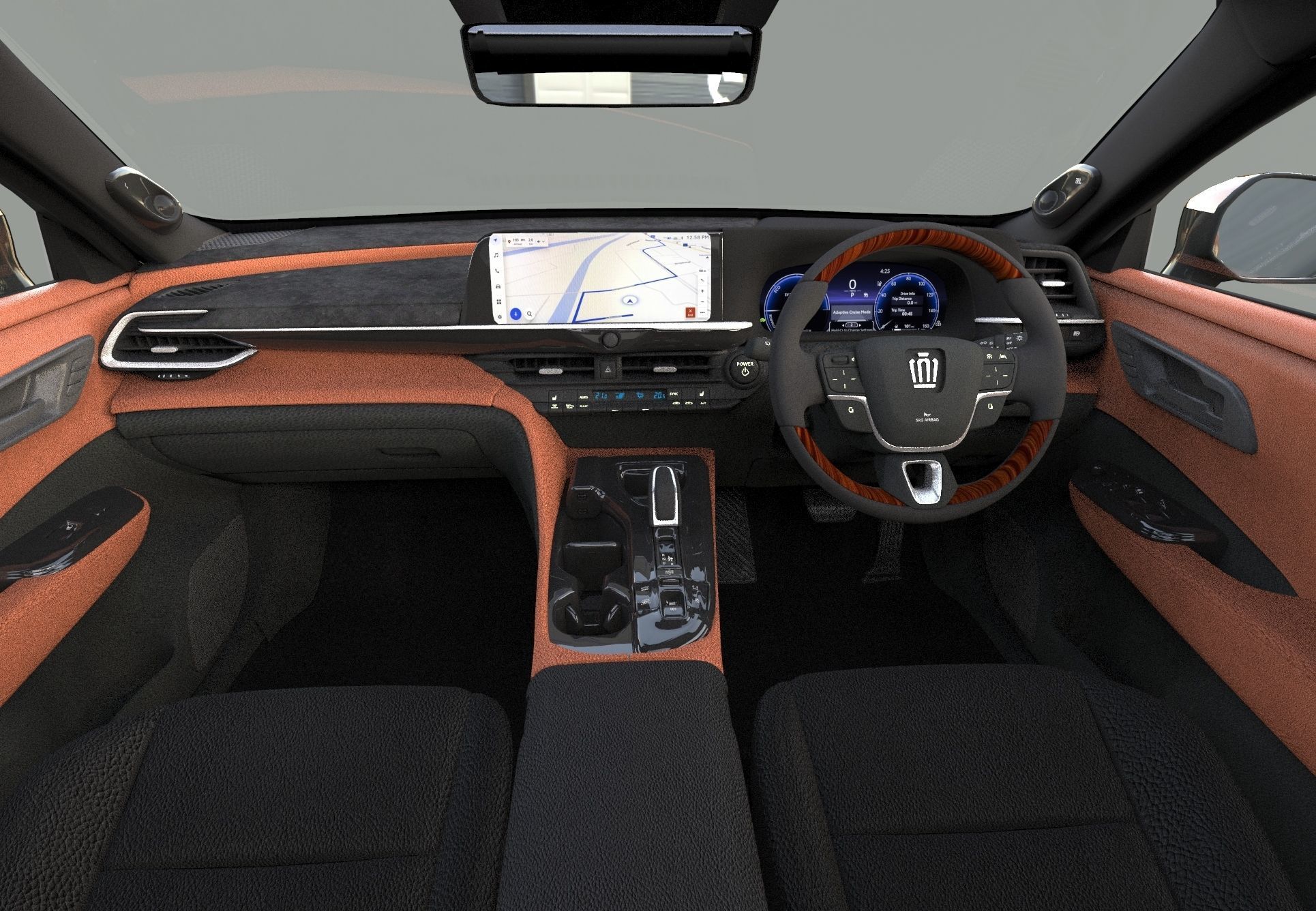 Toyota Crown Cross 2022  HQ interior 3D model_39