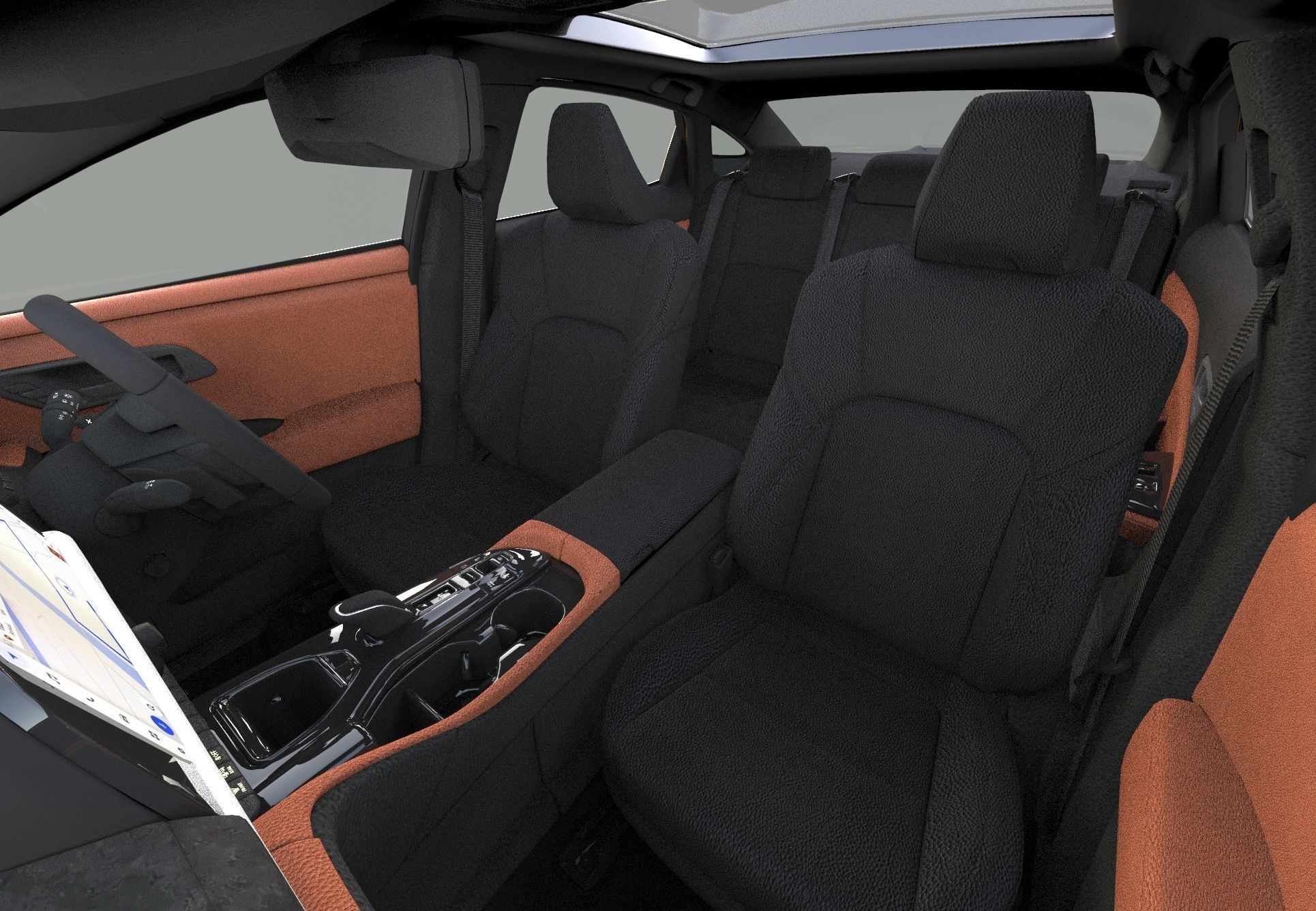 Toyota Crown Cross 2022  HQ interior 3D model_44