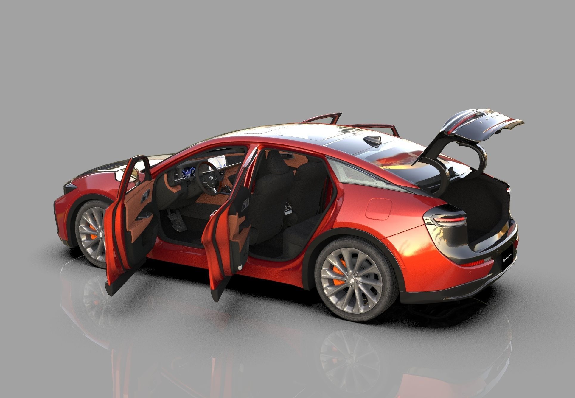 Toyota Crown Cross 2022  HQ interior 3D model_26