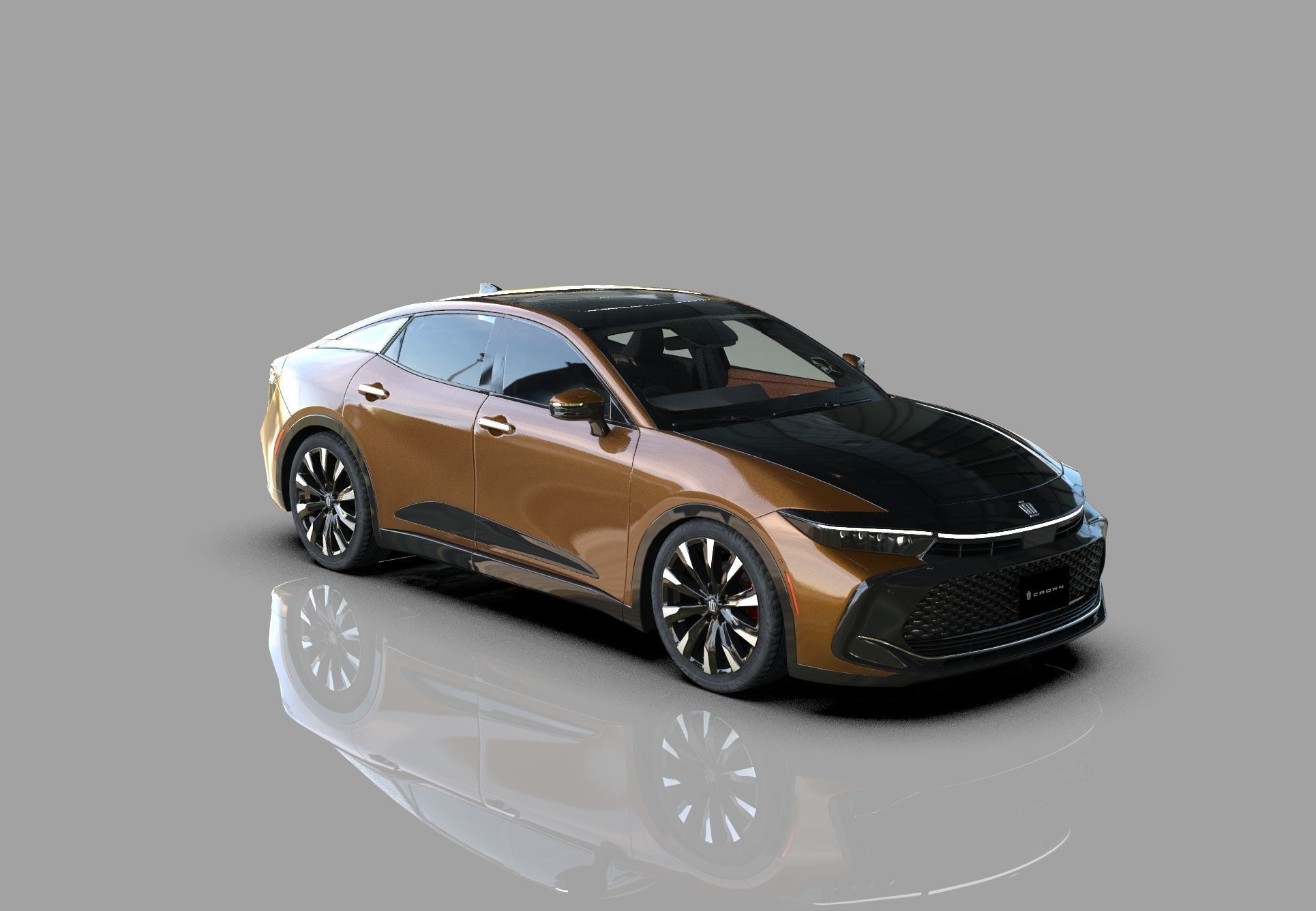 Toyota Crown Cross 2022  HQ interior 3D model_7