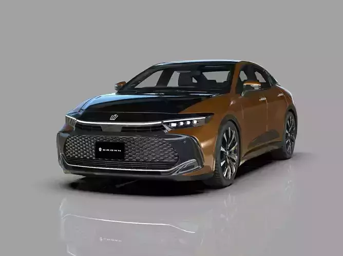 Toyota Crown Cross 2022  HQ interior 3D model
