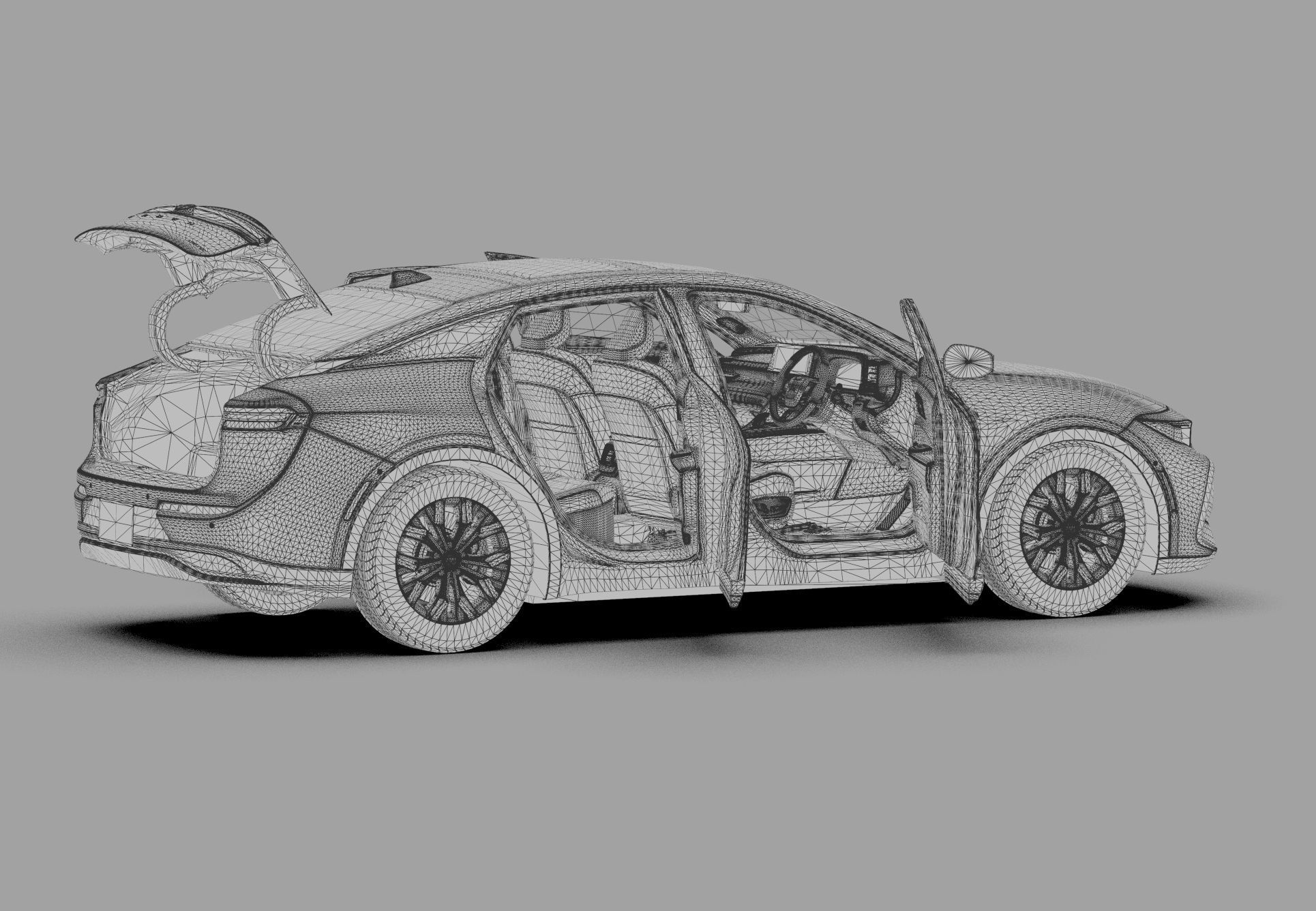 Toyota Crown Cross 2022  HQ interior 3D model_71