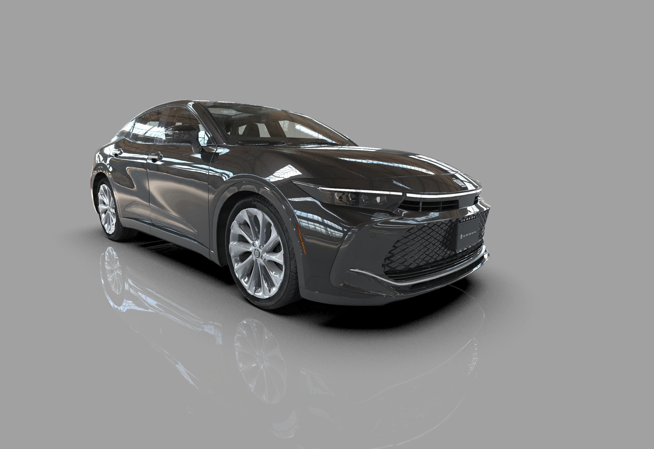 Toyota Crown Cross 2022  HQ interior 3D model_35