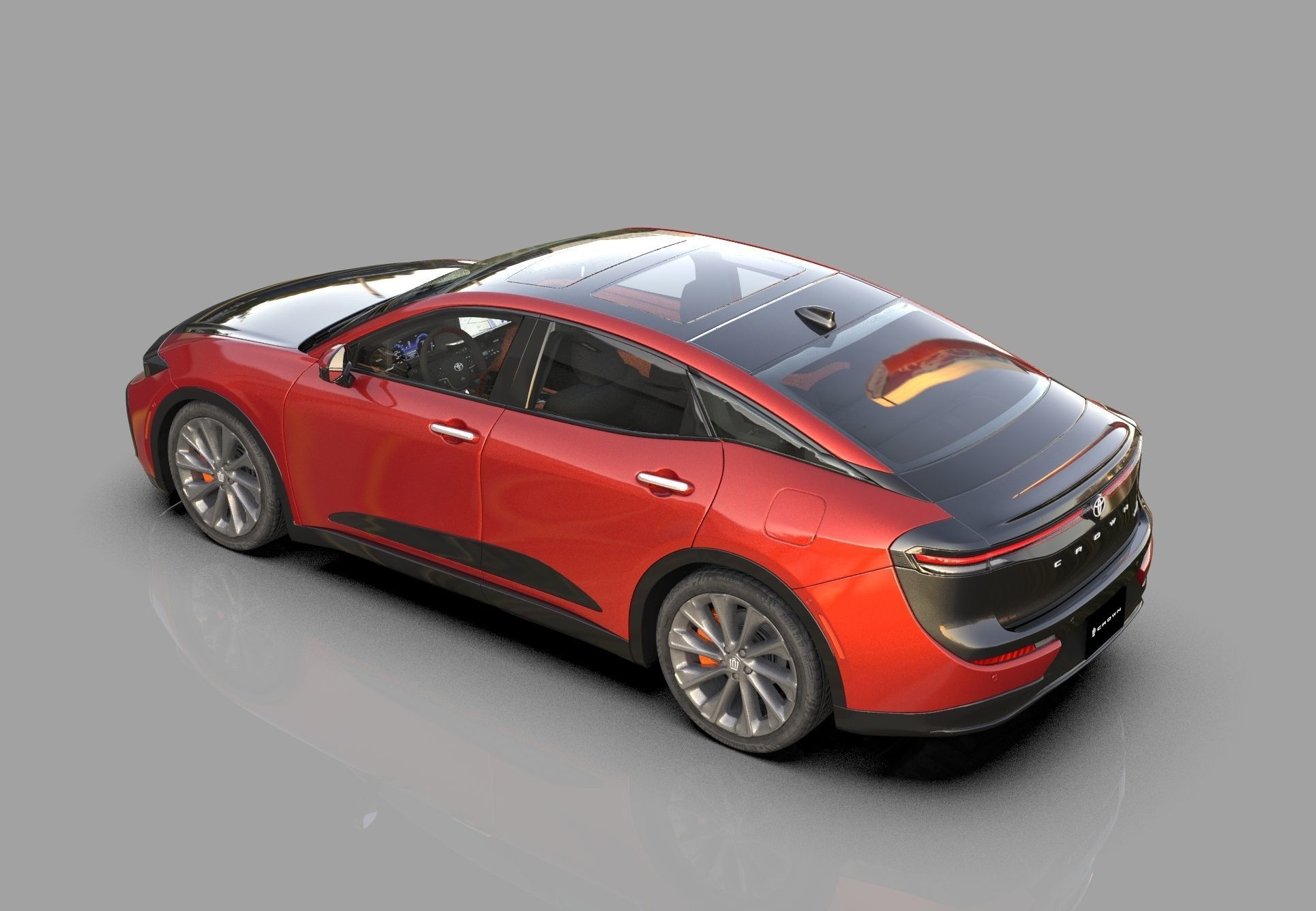 Toyota Crown Cross 2022  HQ interior 3D model_23