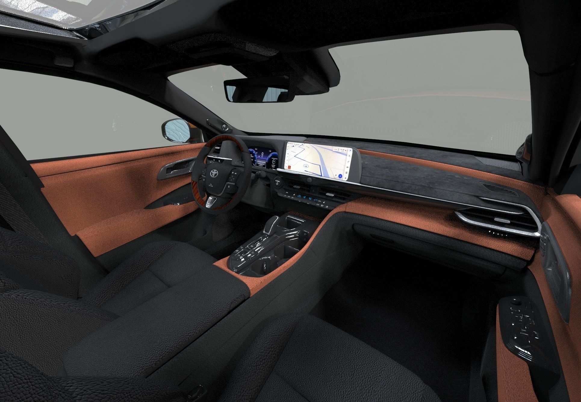 Toyota Crown Cross 2022  HQ interior 3D model_38