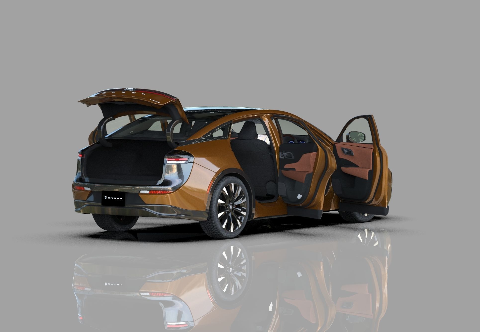 Toyota Crown Cross 2022  HQ interior 3D model_18