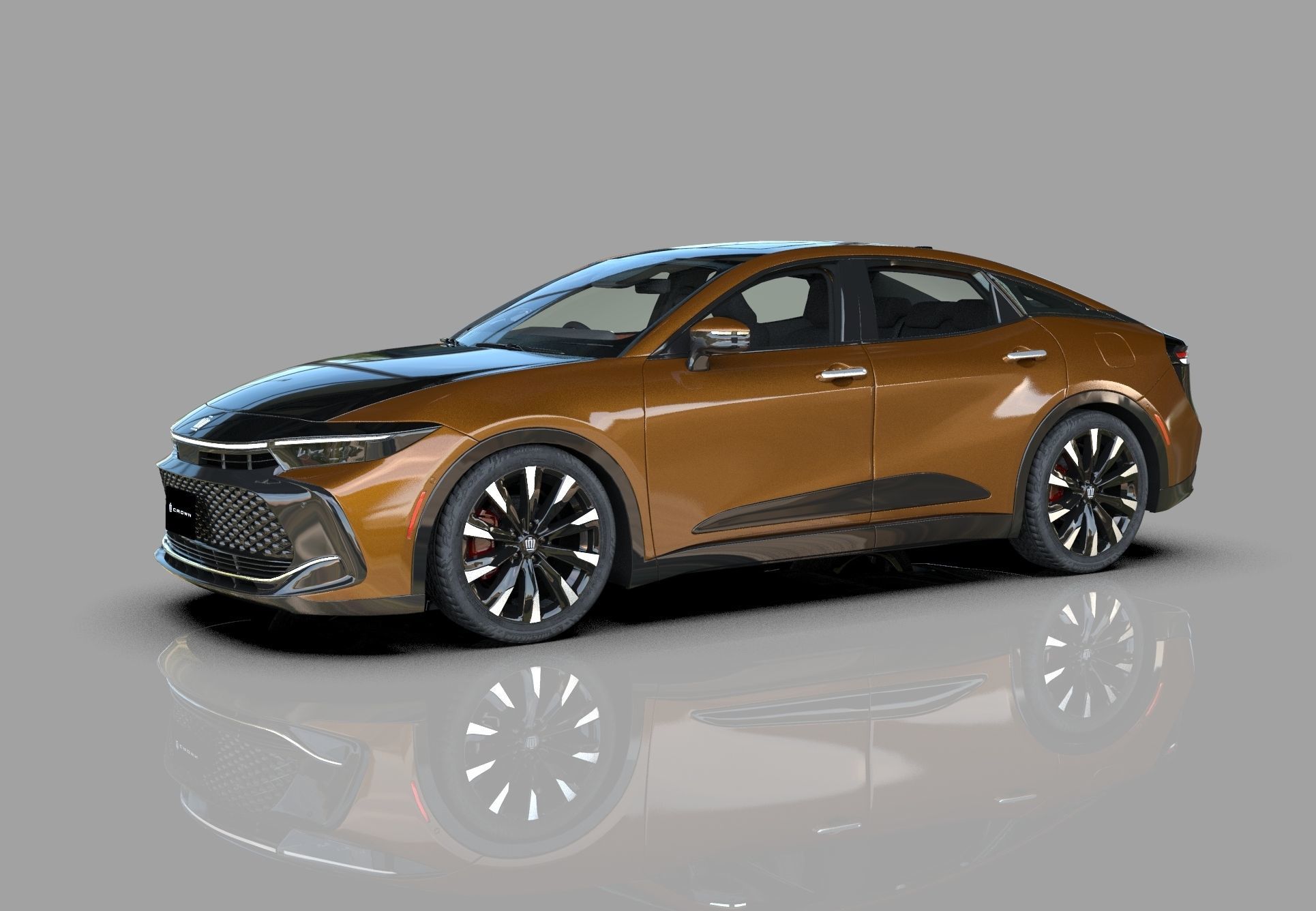 Toyota Crown Cross 2022  HQ interior 3D model_1