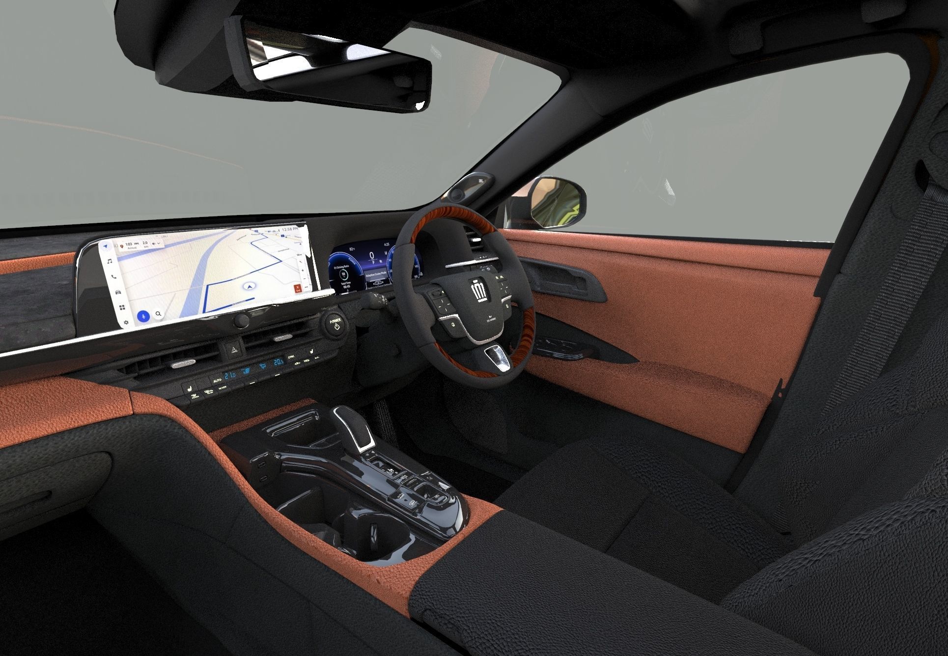 Toyota Crown Cross 2022  HQ interior 3D model_41