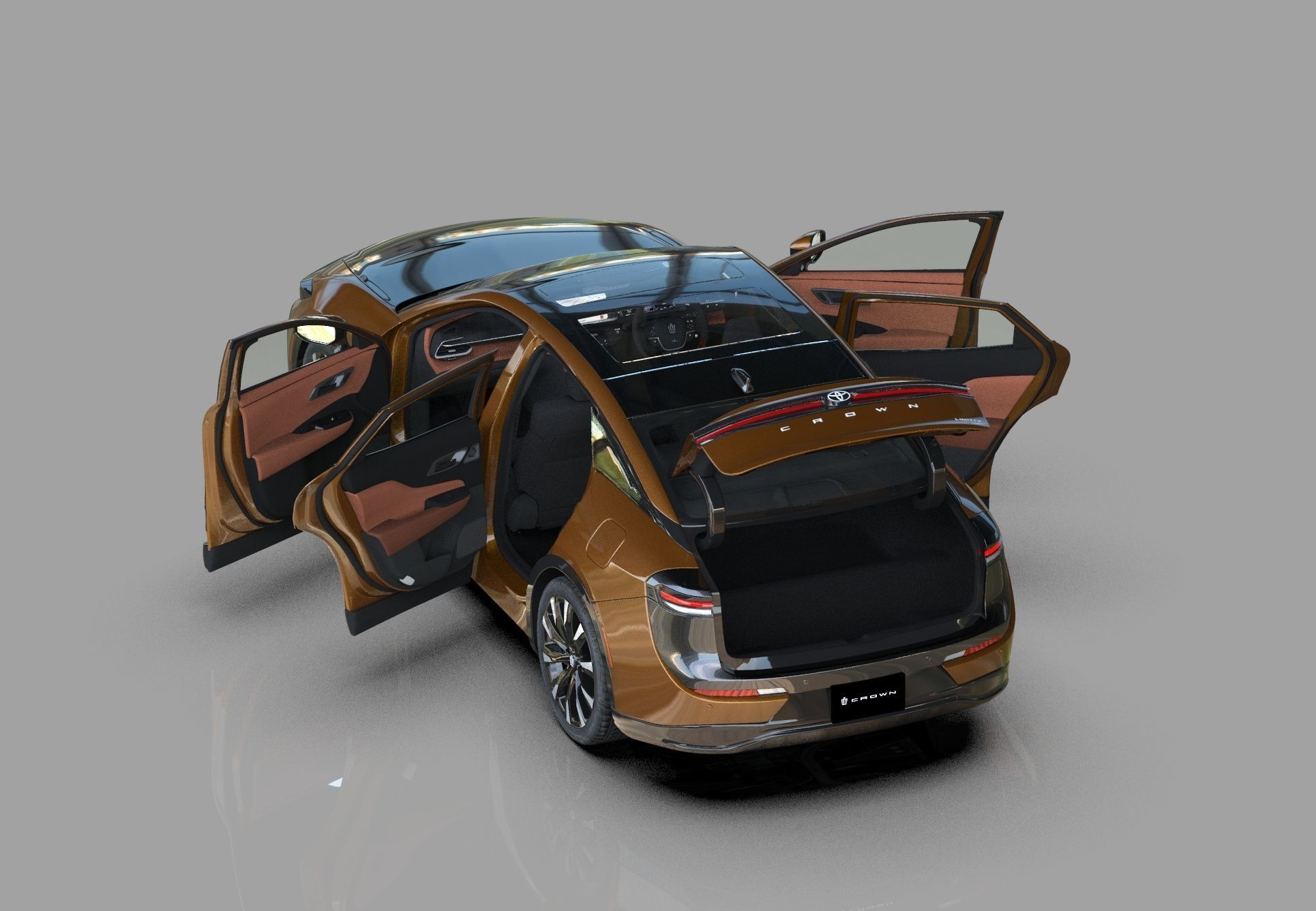 Toyota Crown Cross 2022  HQ interior 3D model_19