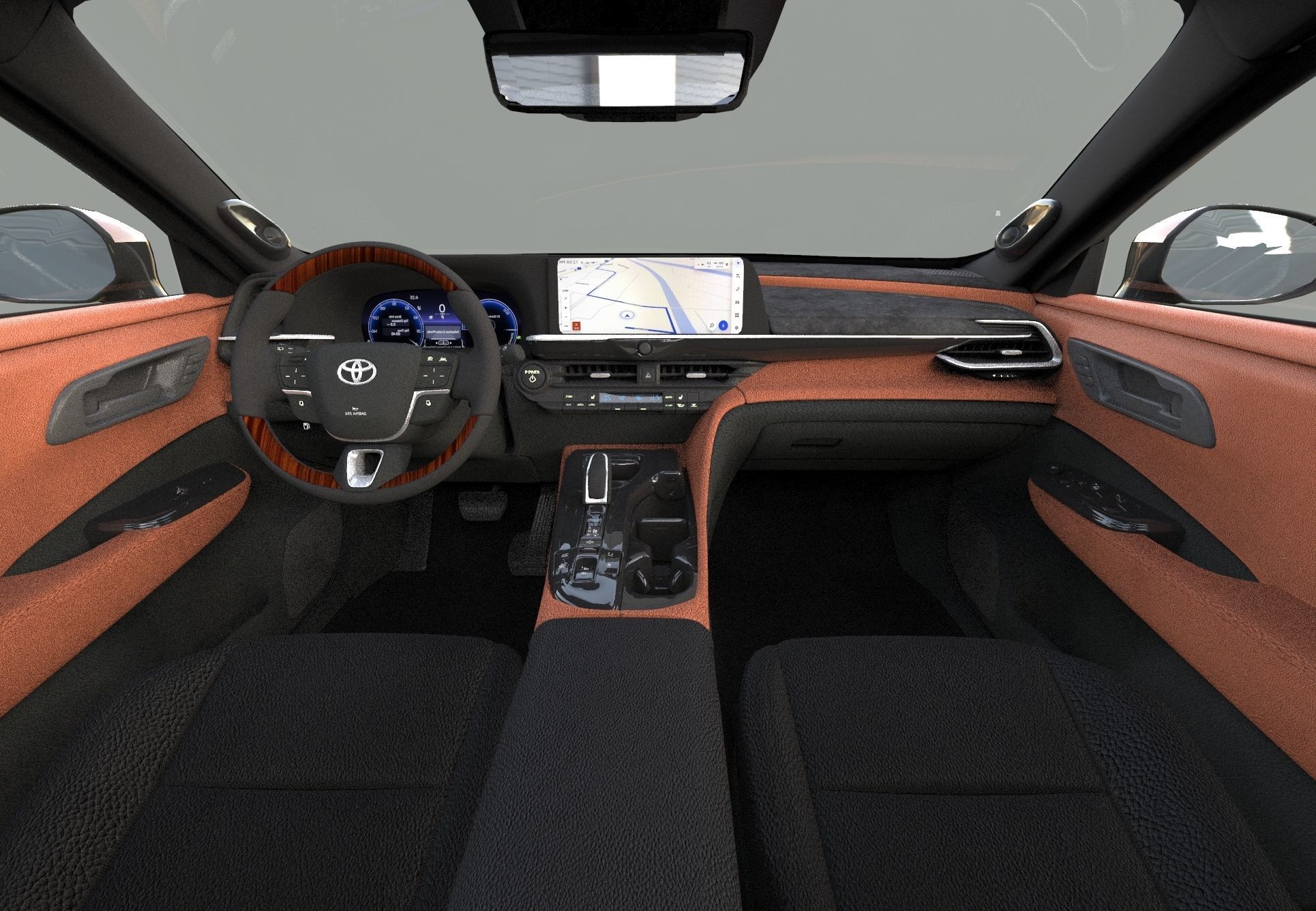 Toyota Crown Cross 2022  HQ interior 3D model_42