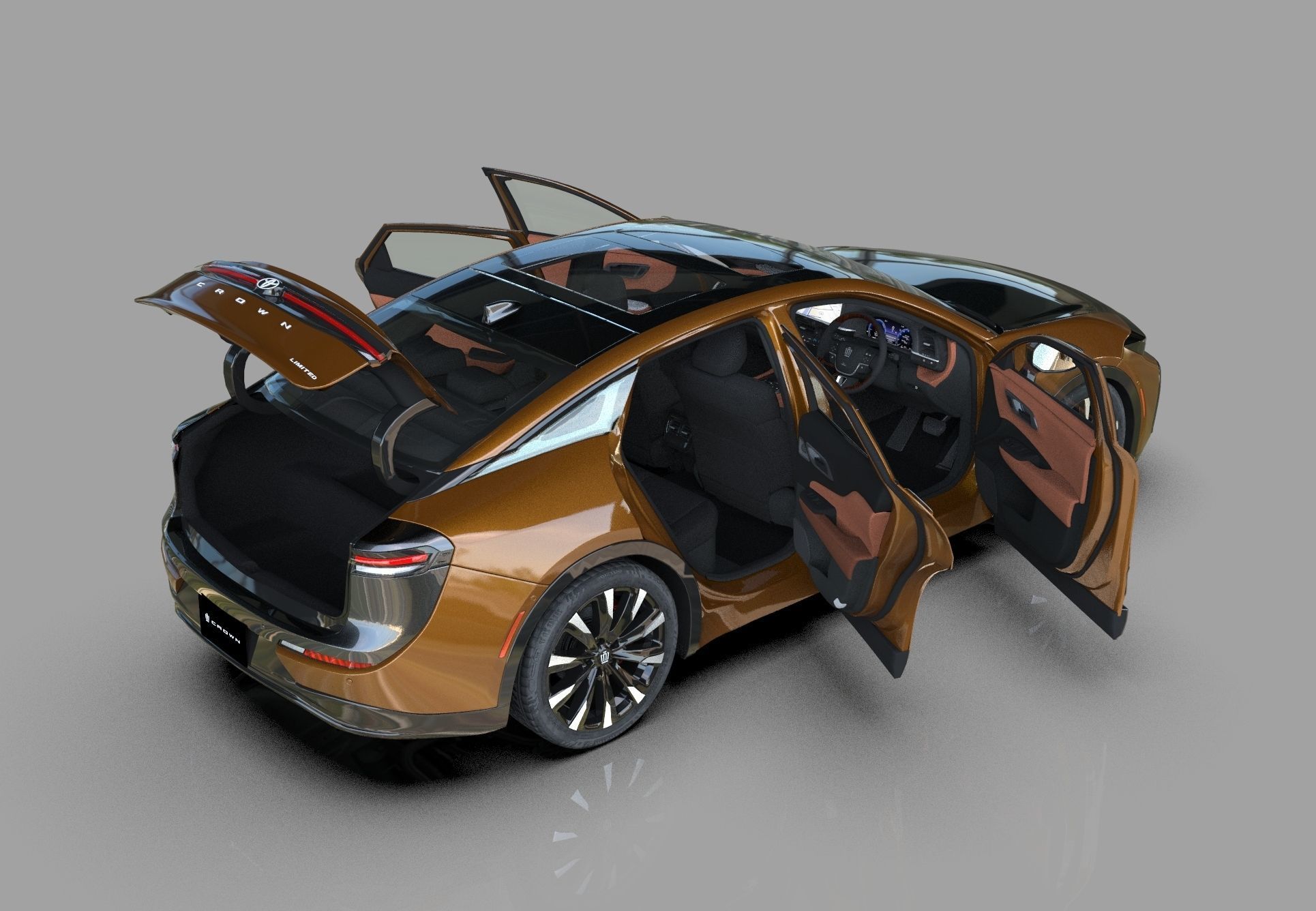 Toyota Crown Cross 2022  HQ interior 3D model_20