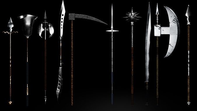 Spear Low-poly 3D model