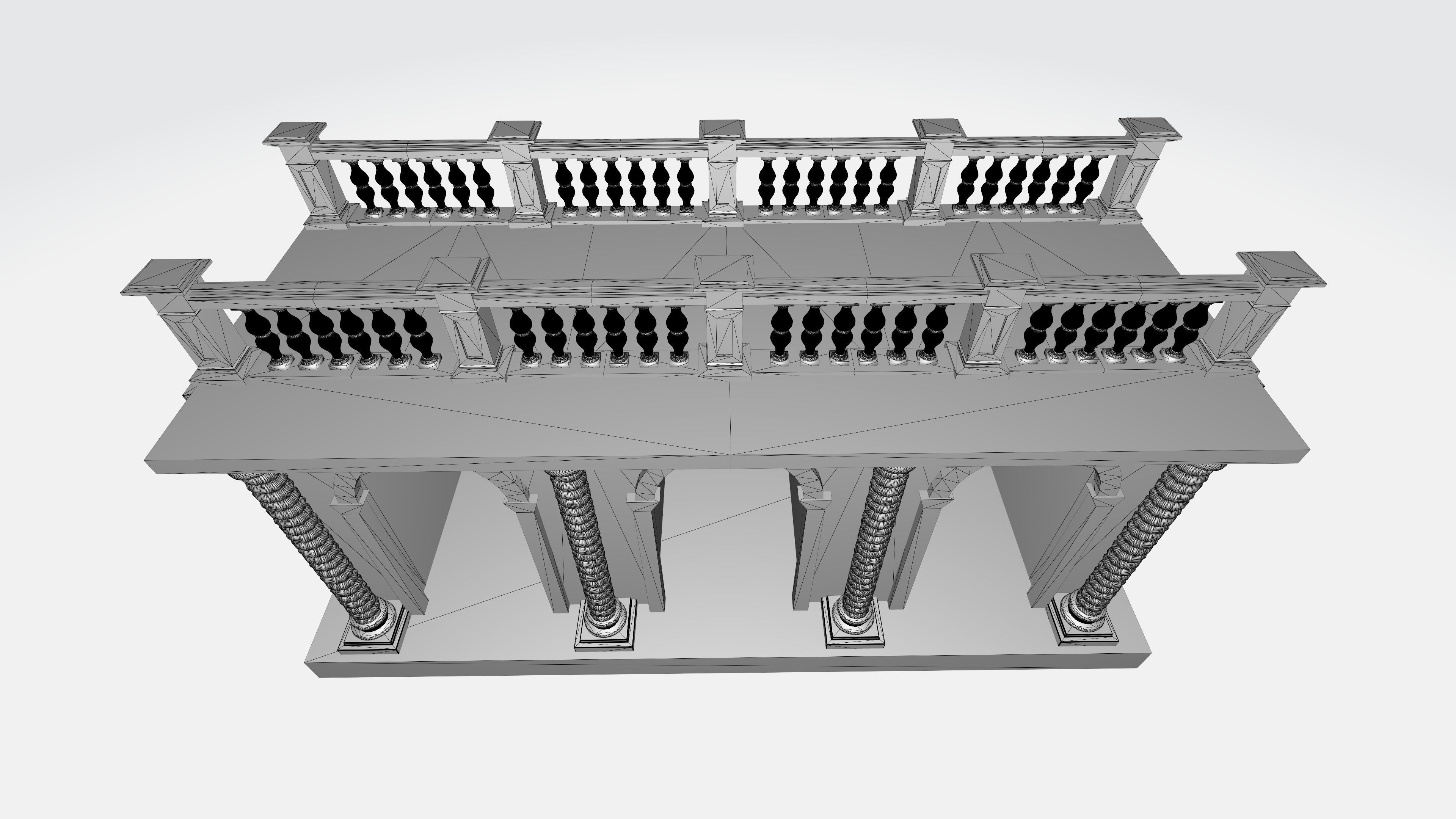 Arched doorway Arcade render 3D print model_6