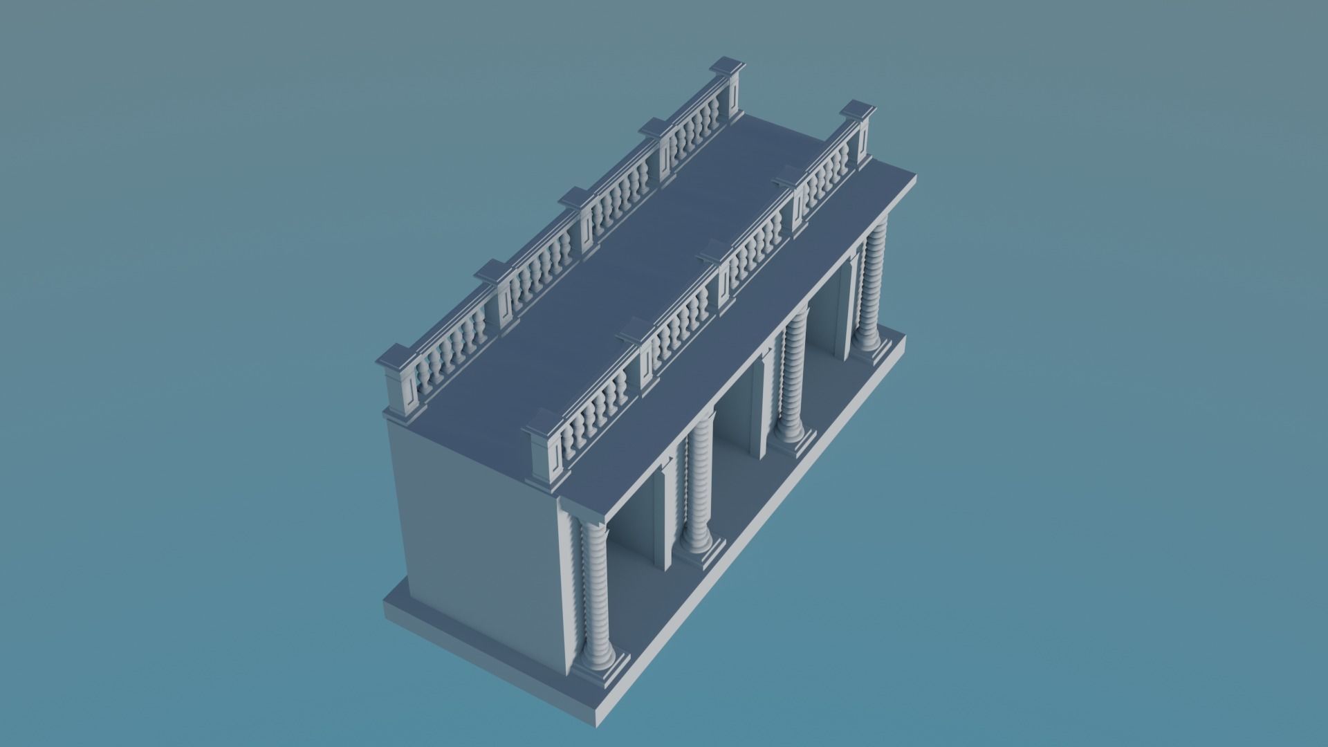 Arched doorway Arcade render 3D print model_12