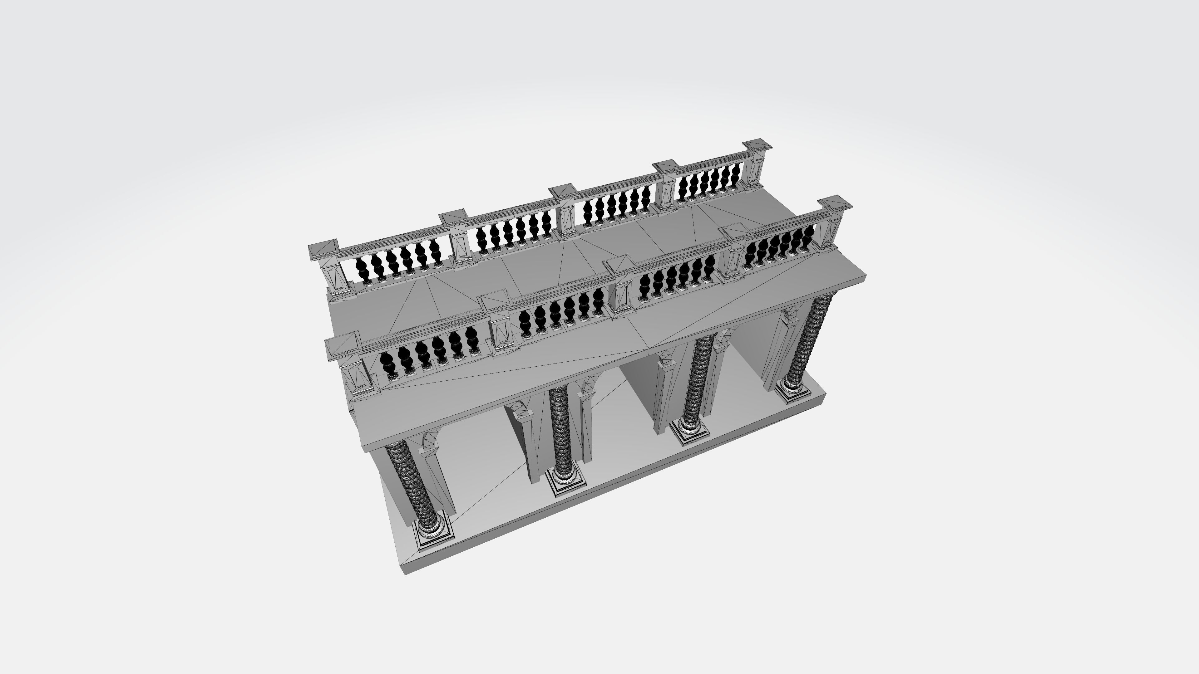 Arched doorway Arcade render 3D print model_8