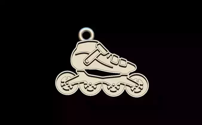 Roller skates pendant 3D print model