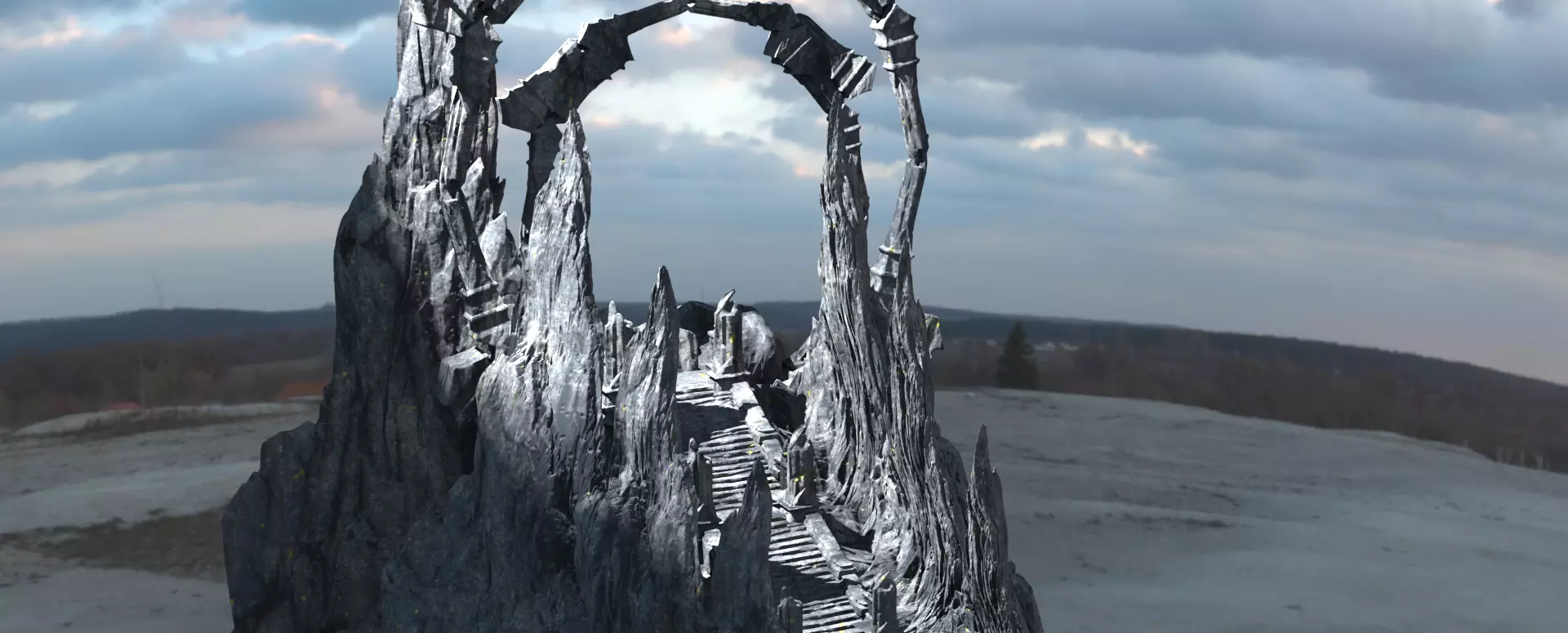 Sacred Dragon mountain top 3D model