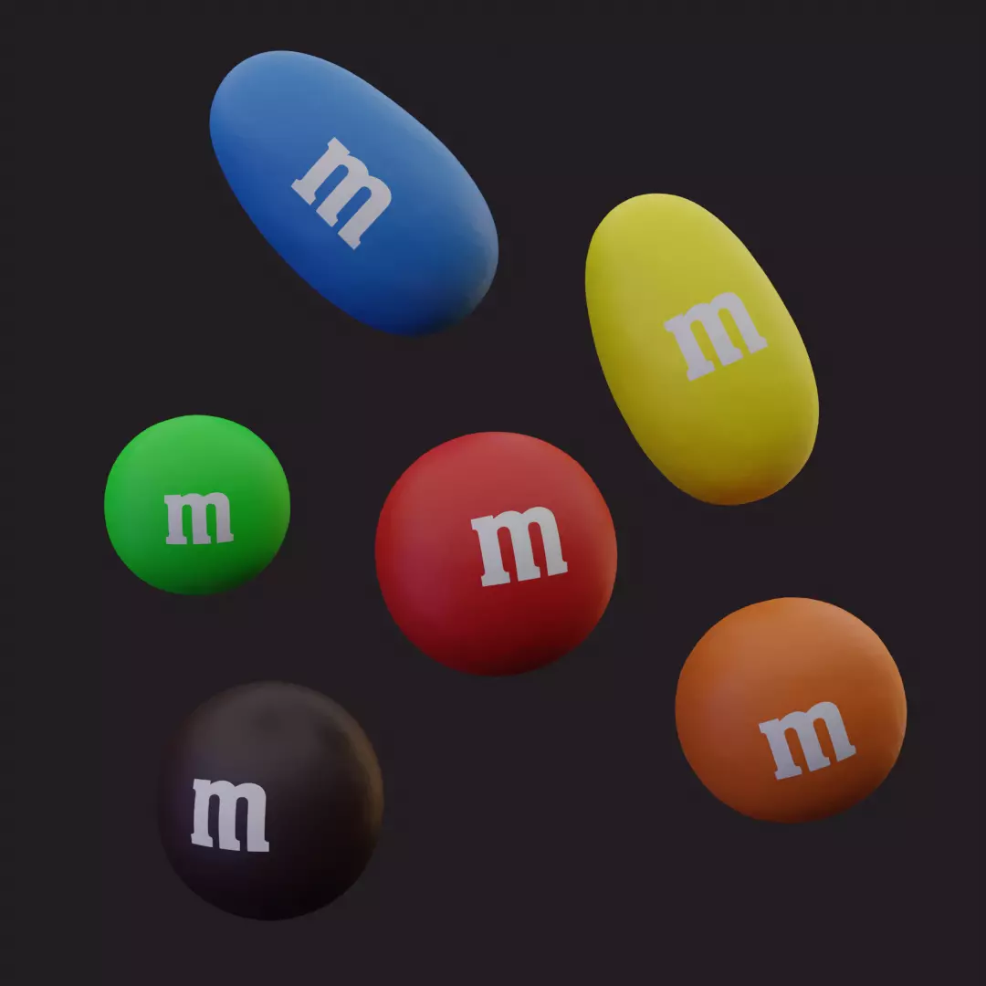 MM Chocolate Candy 3D Models and animation  3D model_0