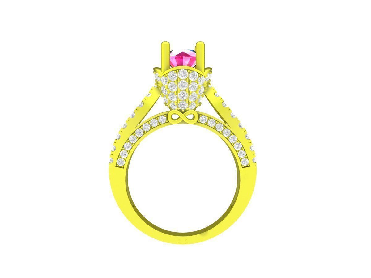 A7171 Fashion Korean Style Diamond Women Ring 3D print model_3
