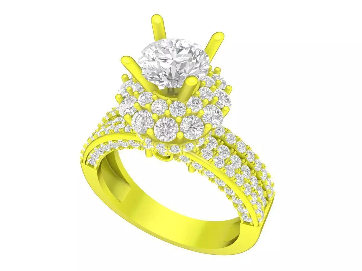 A7193 Hongkong Style Luxury Diamond Women Fashion Ring 3D print model_0