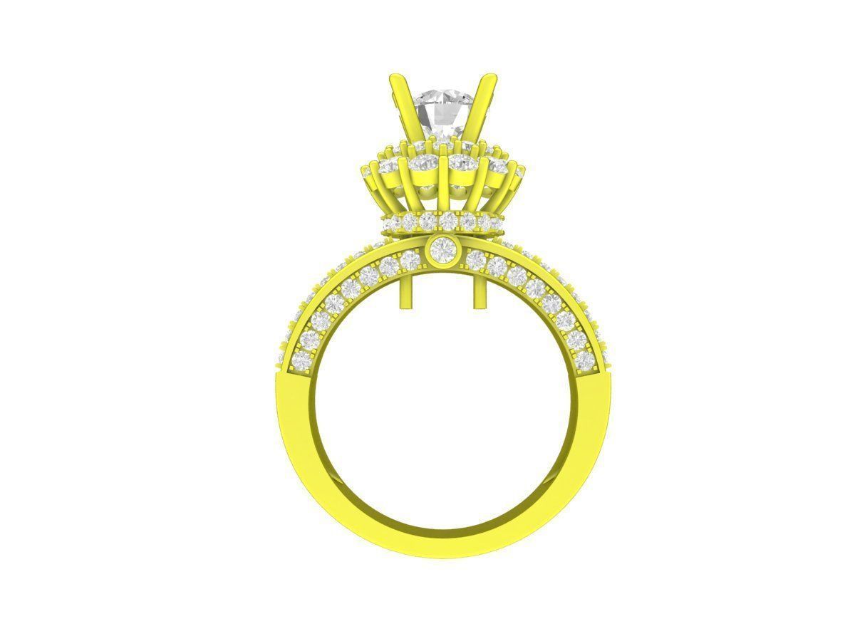 A7193 Hongkong Style Luxury Diamond Women Fashion Ring 3D print model_3