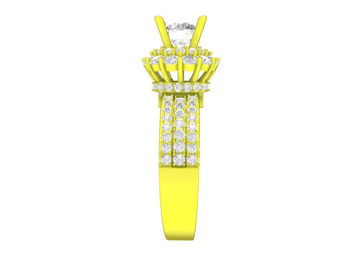 A7193 Hongkong Style Luxury Diamond Women Fashion Ring 3D print model_4