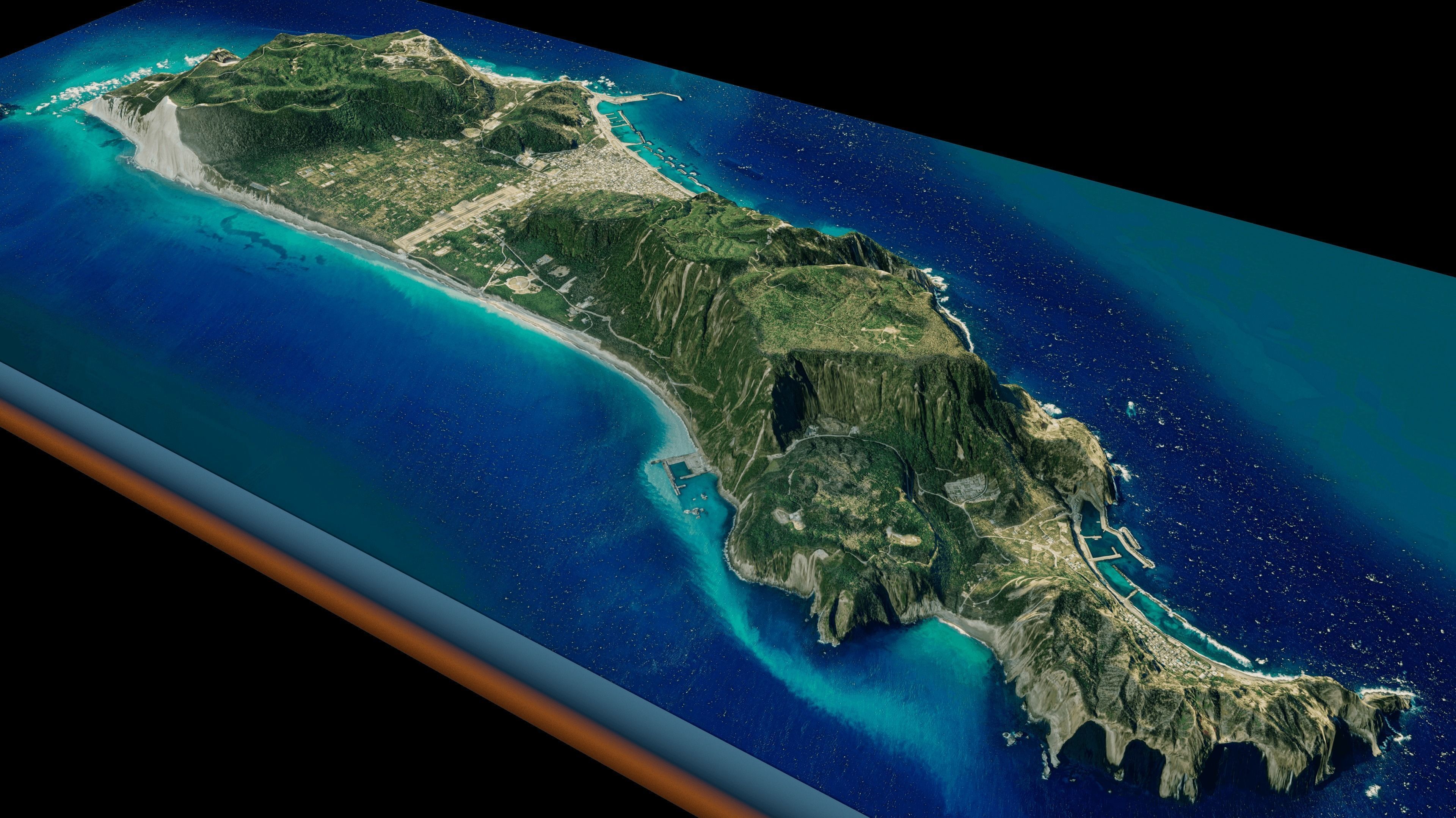 Nii-jima Island 3d model terrain Low-poly 3D model_8