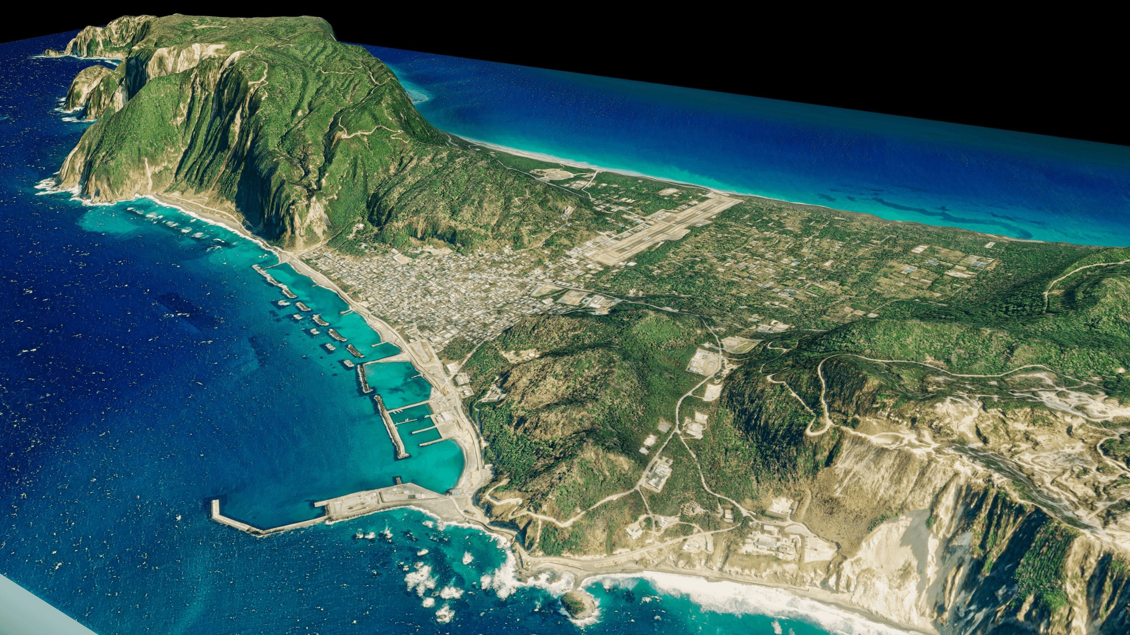 Nii-jima Island 3d model terrain Low-poly 3D model_11