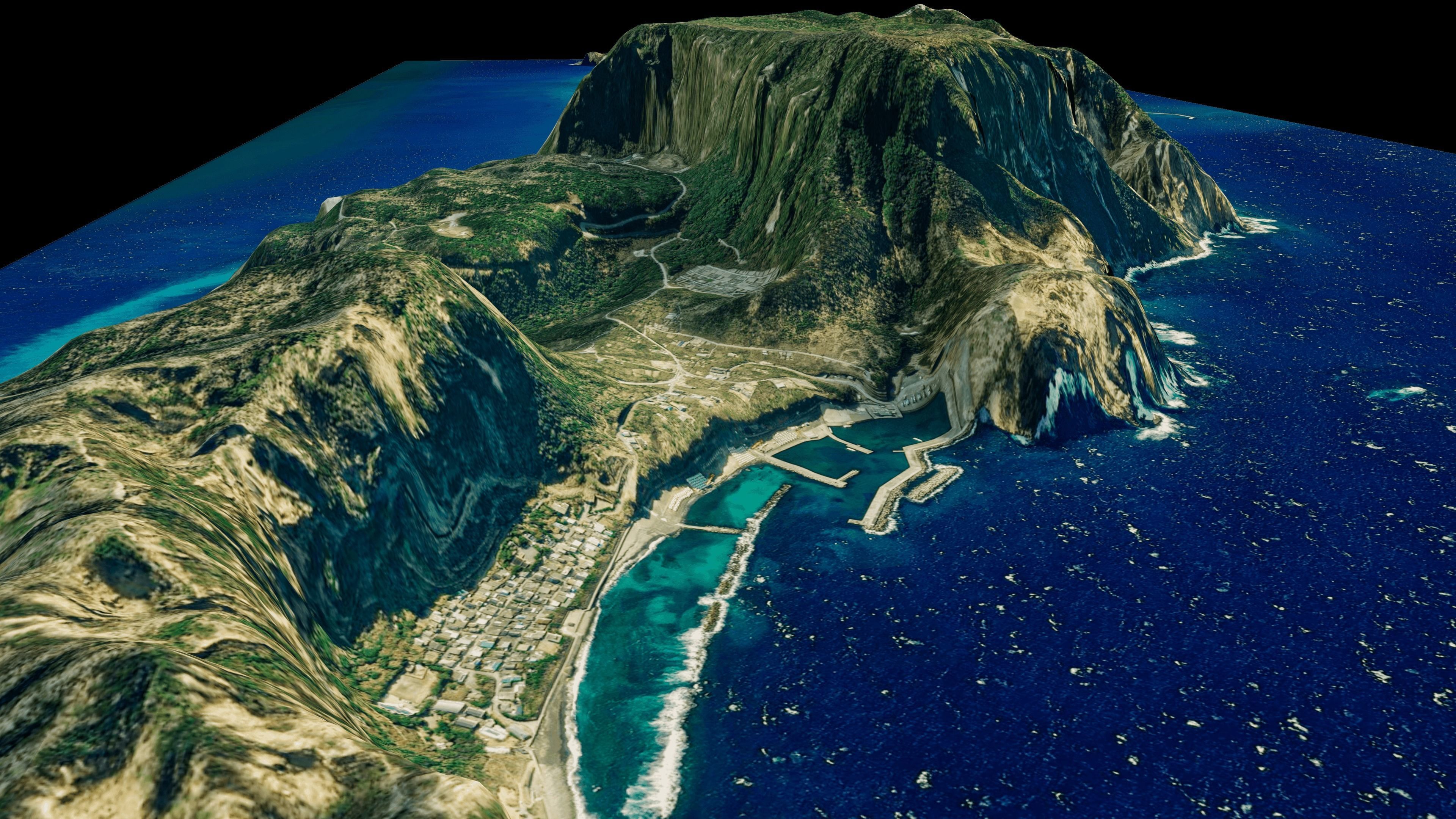 Nii-jima Island 3d model terrain Low-poly 3D model_10