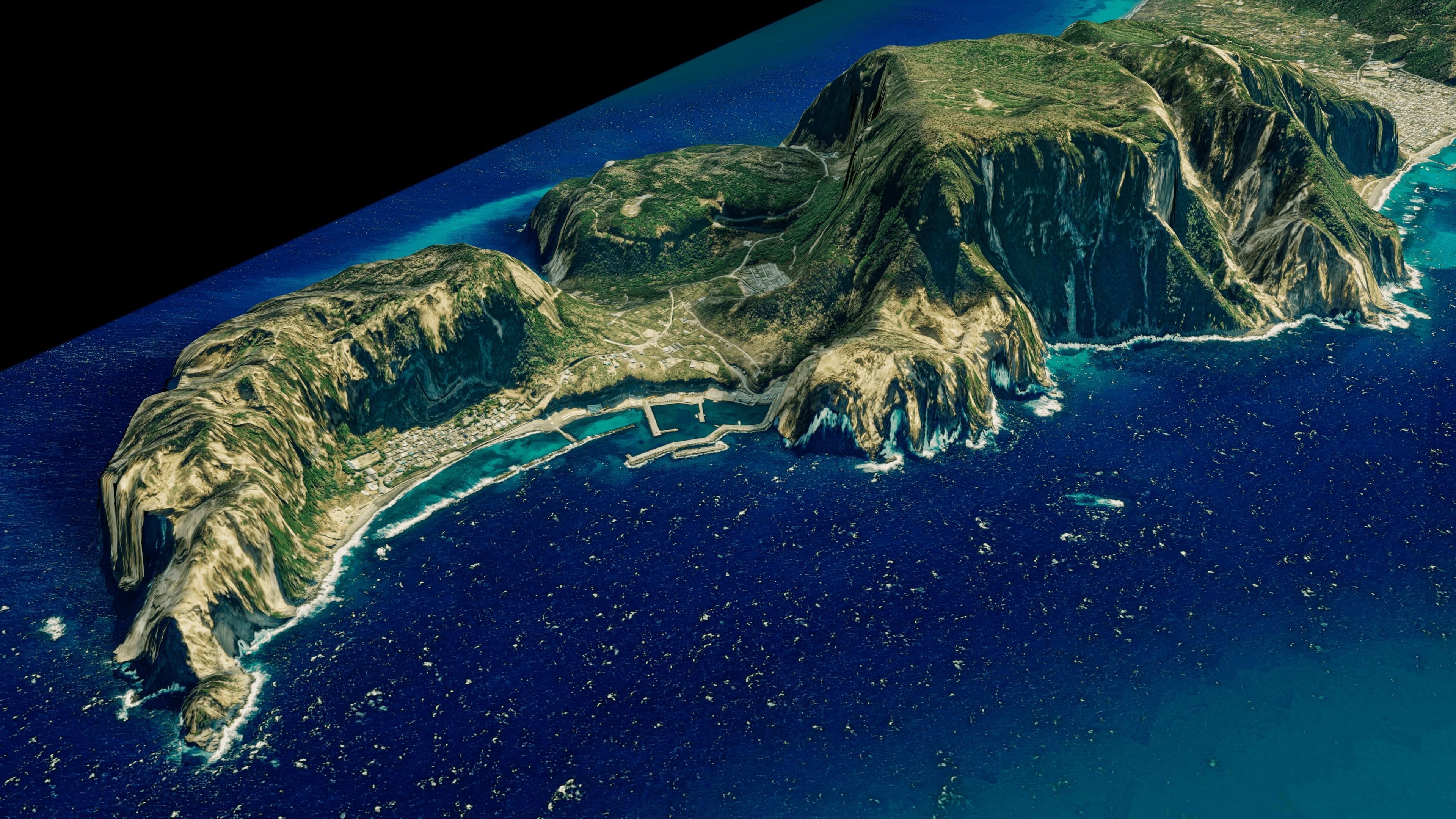 Nii-jima Island 3d model terrain Low-poly 3D model_9
